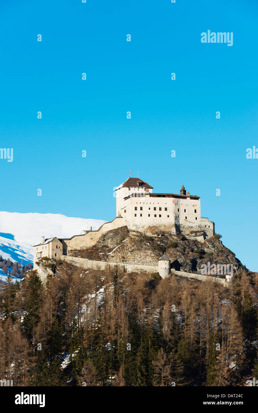 Europe, Switzerland, Graubunden, Scuol-Tarasp, Scuol castle, Schloss Tarasp Stock Photo