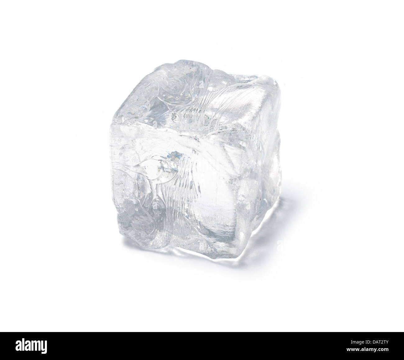 Ice cube cut out on white background Stock Photo