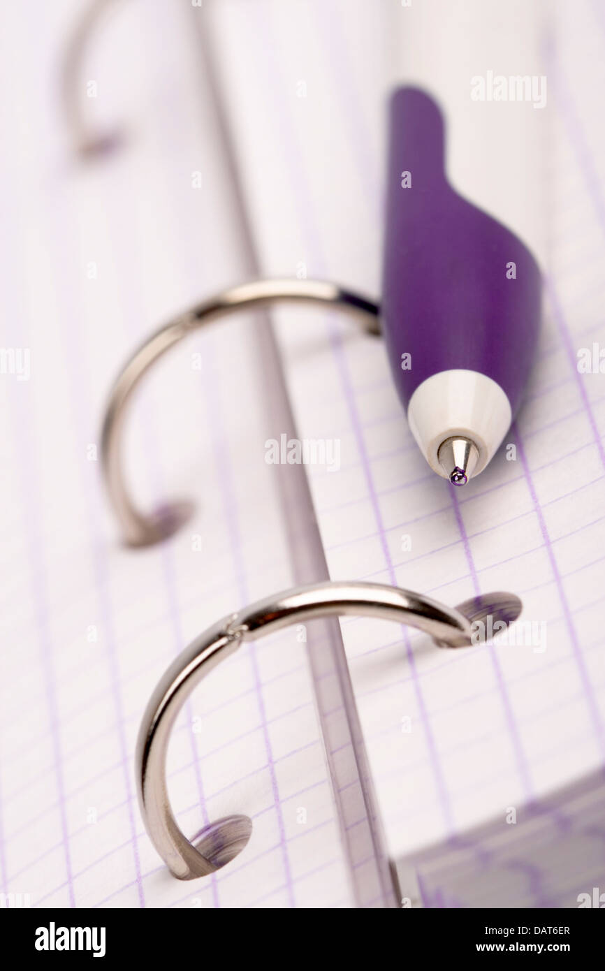 business organizer, planner and pen Stock Photo Alamy