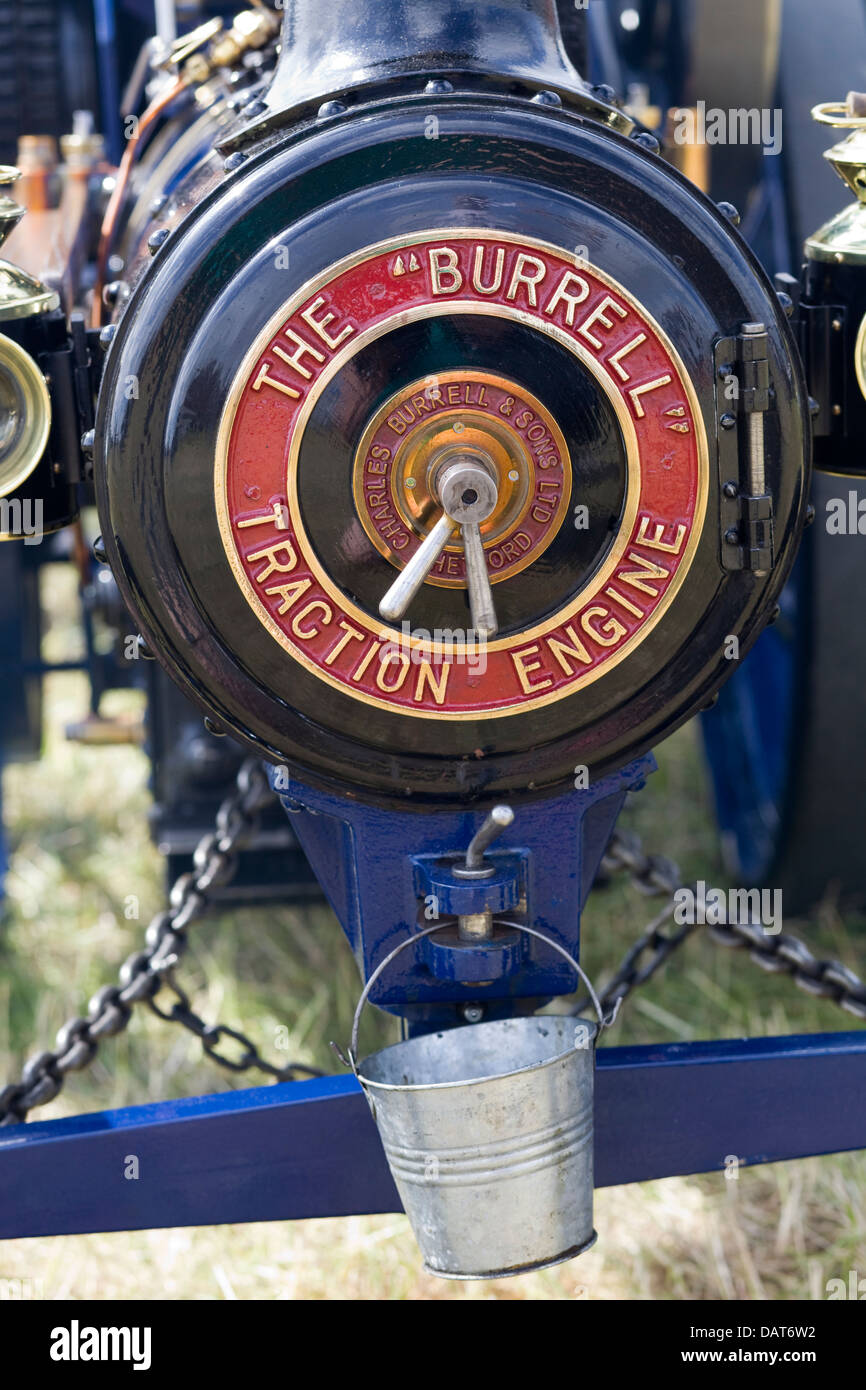 Front of a Charles Burrell & Sons steam traction engine Stock Photo
