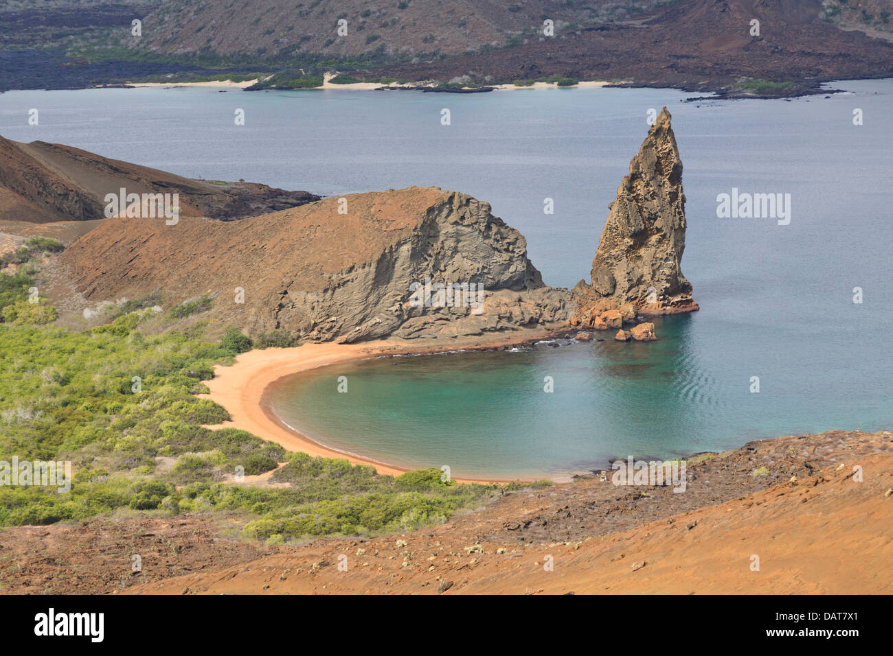 Pinnacle Rock, Bartolome Island, Galapagos Islands, Ecuador Stock Photo