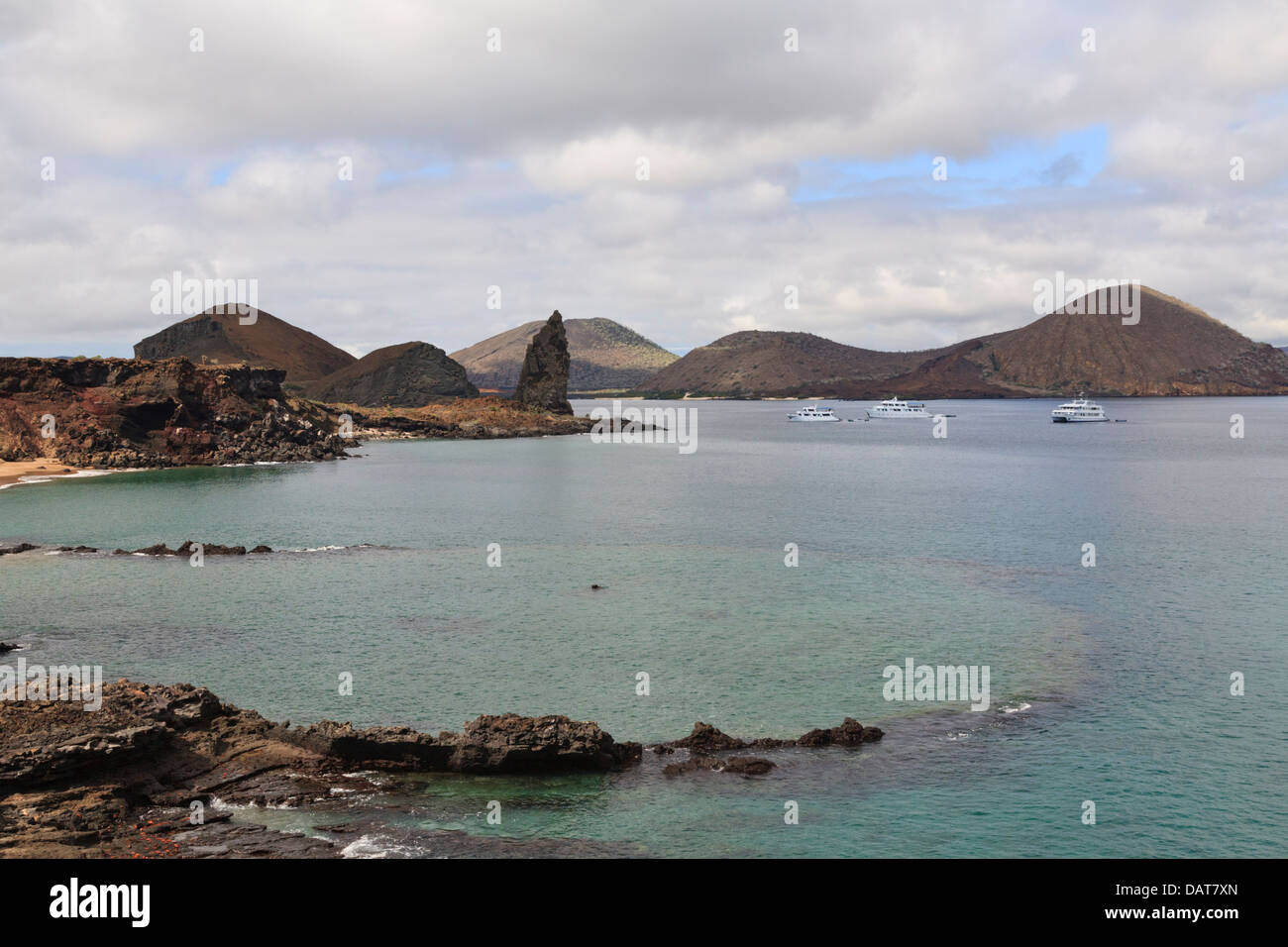 Pinnacle Rock, Bartolome Island, Galapagos Islands, Ecuador Stock Photo