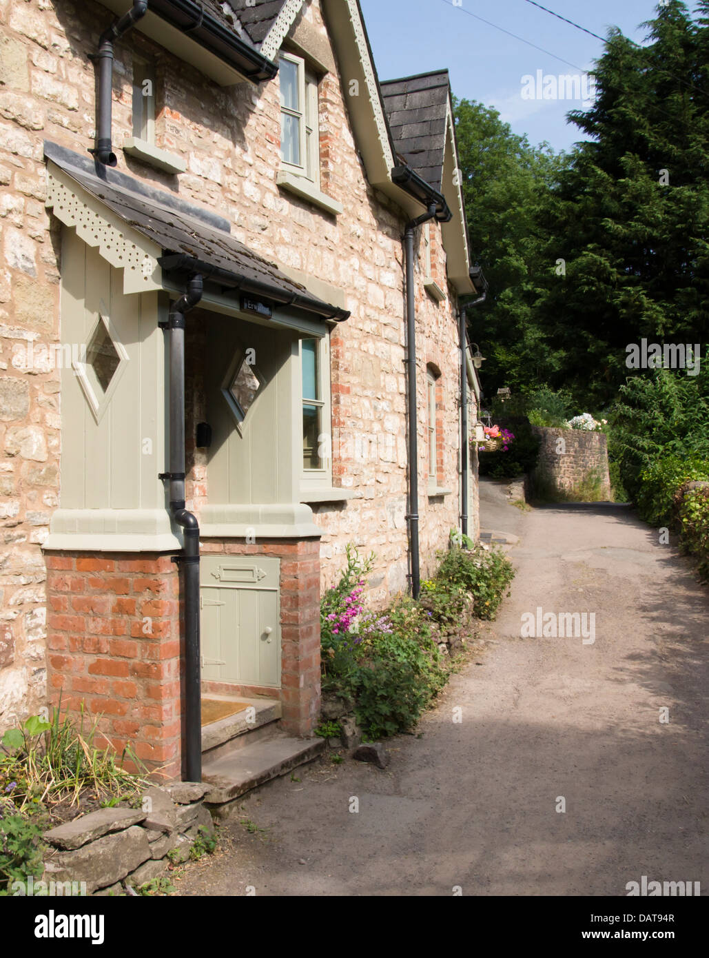 Cottages at Symonds Yat West Herefordshire Stock Photo Alamy