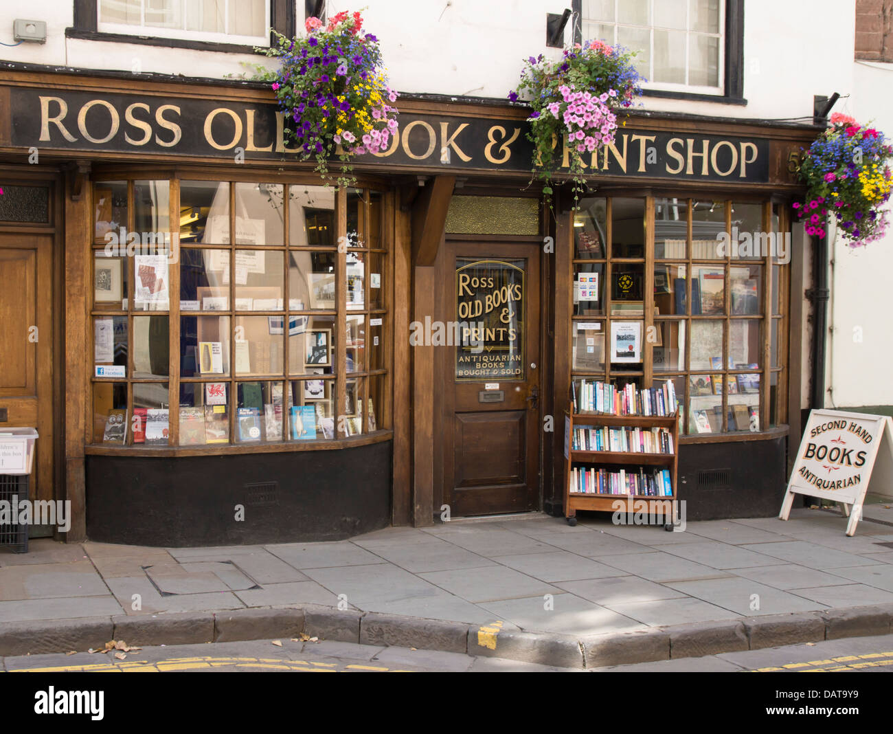 Ross-on-Wye Herefordshire England UK  The Ross Old Book and Print Shop Stock Photo