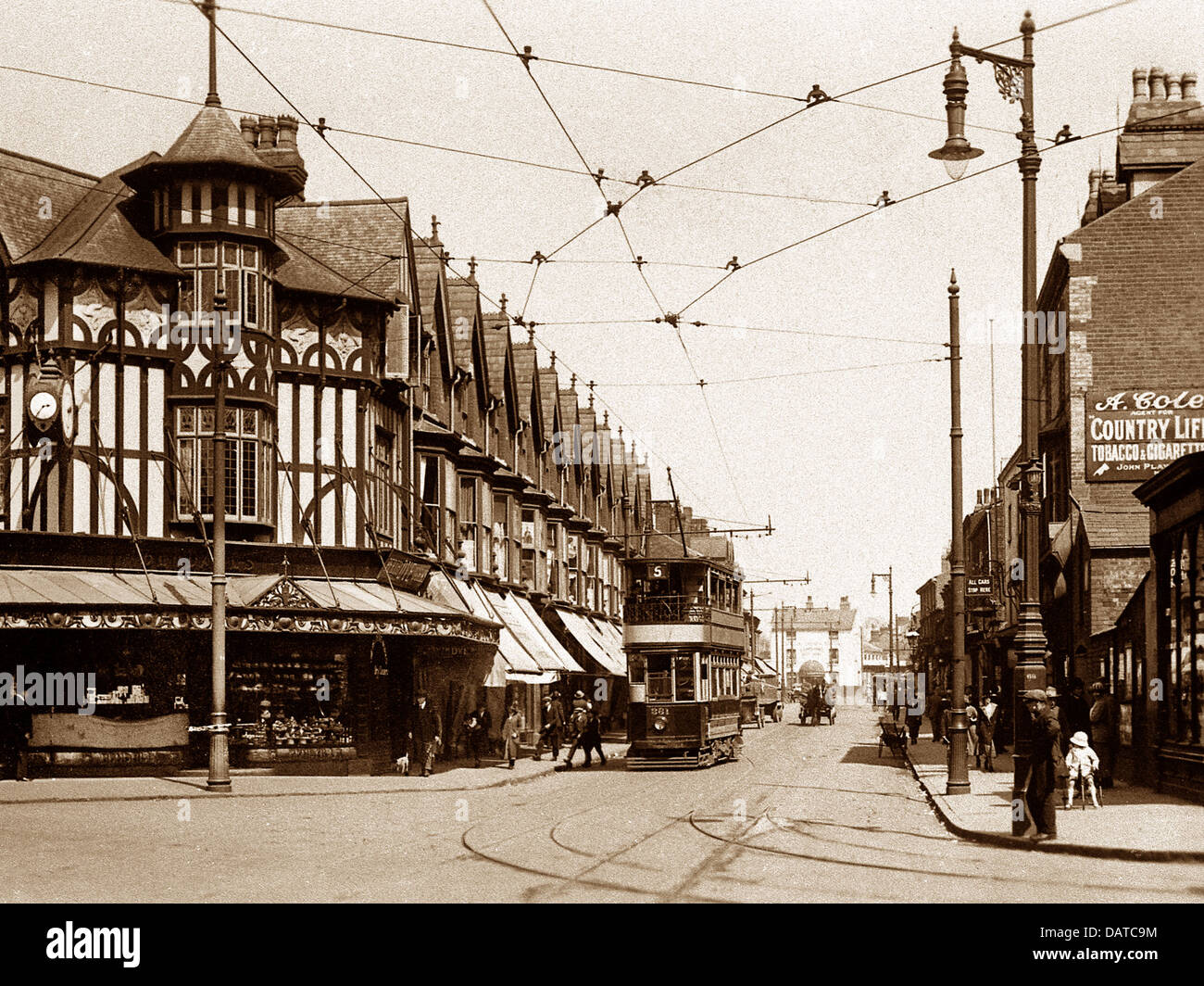 Handsworth Villa Road Birmingham early 1900s Stock Photo Alamy