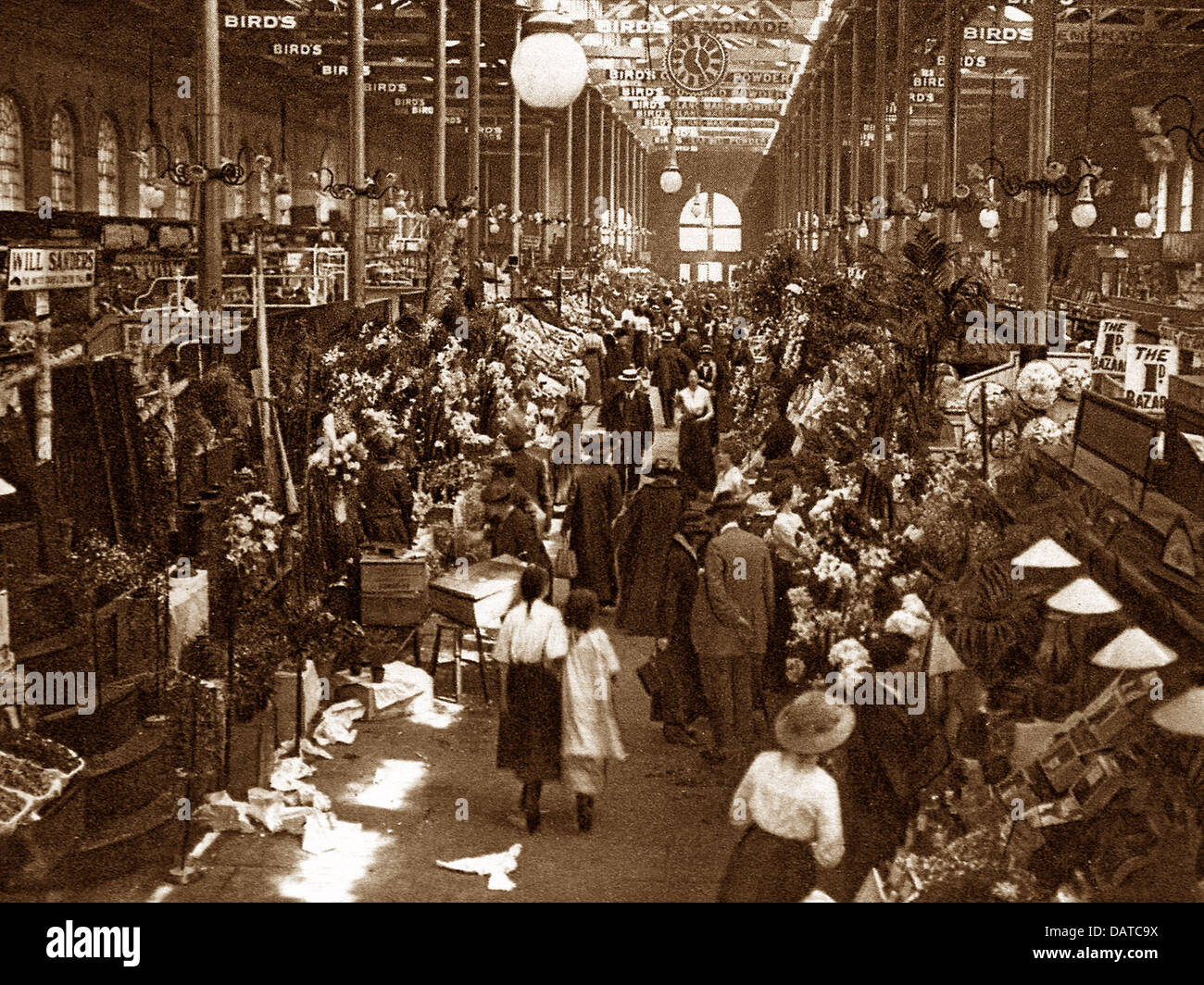 Birmingham Market Hall early 1900s Stock Photo