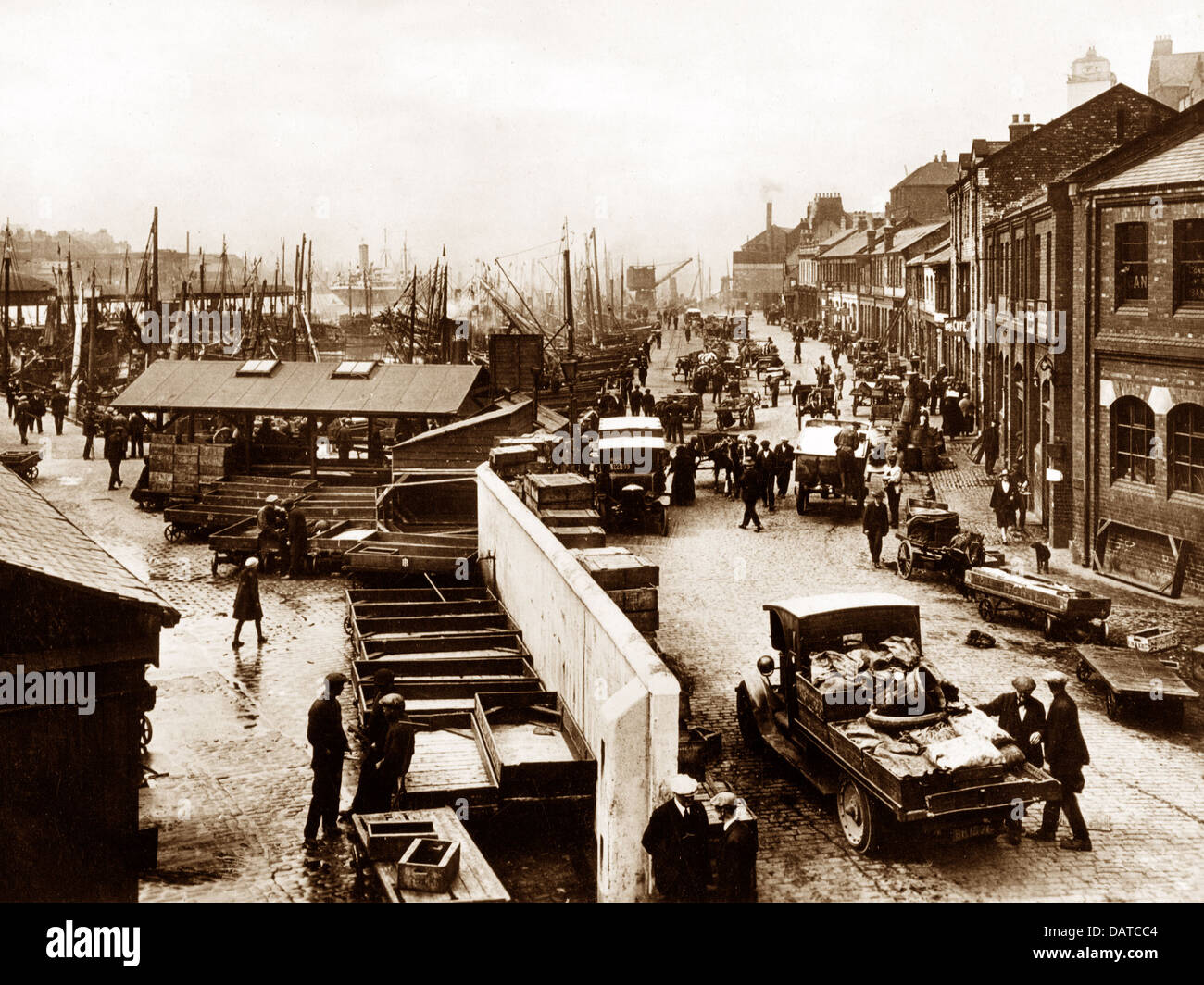 North Shields Fish Quay probably 1920s Stock Photo Alamy