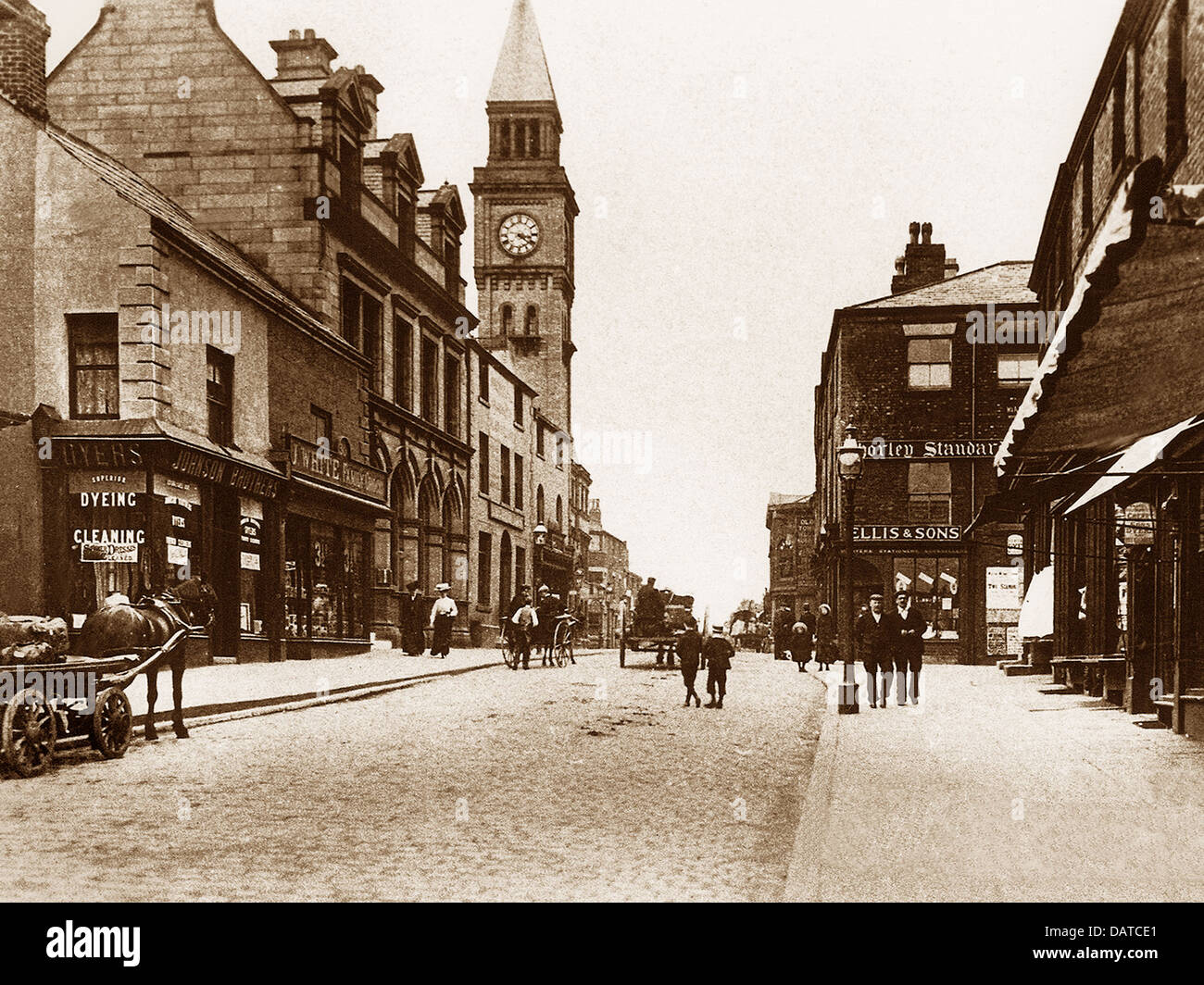 Chorley Market Street early 1900s Stock Photo Alamy