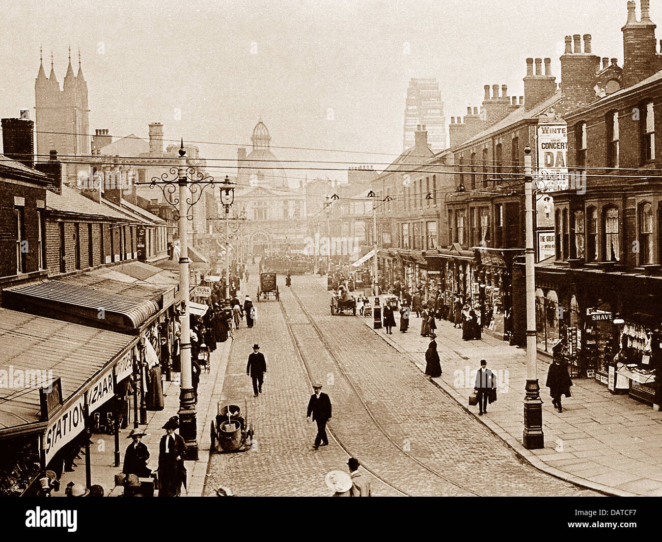 Blackpool Abingdon Street and the Big Wheel early 1900s Stock Photo Alamy