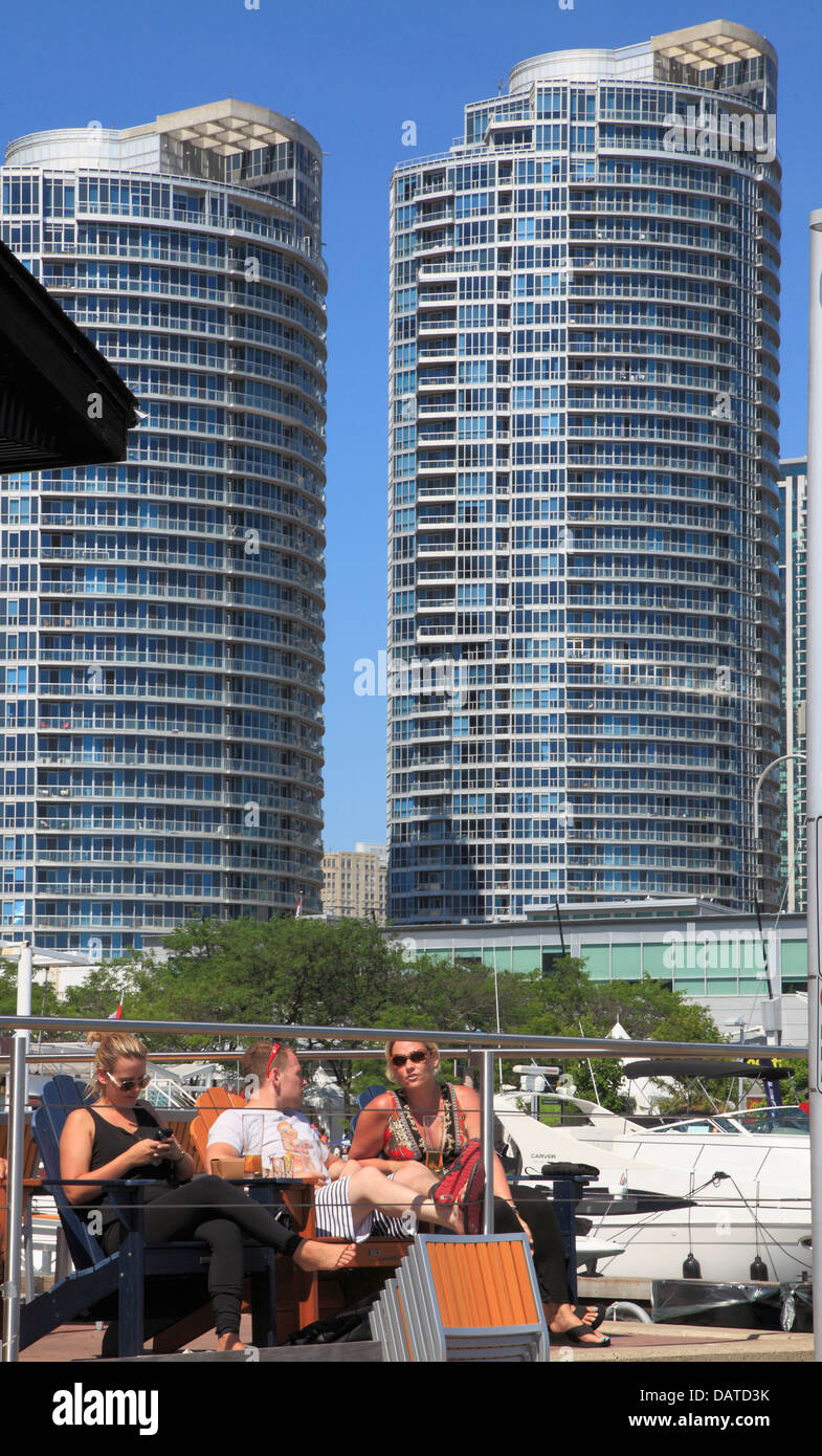 Canada, Ontario, Toronto, Harbourfront, cafe, people, apartment