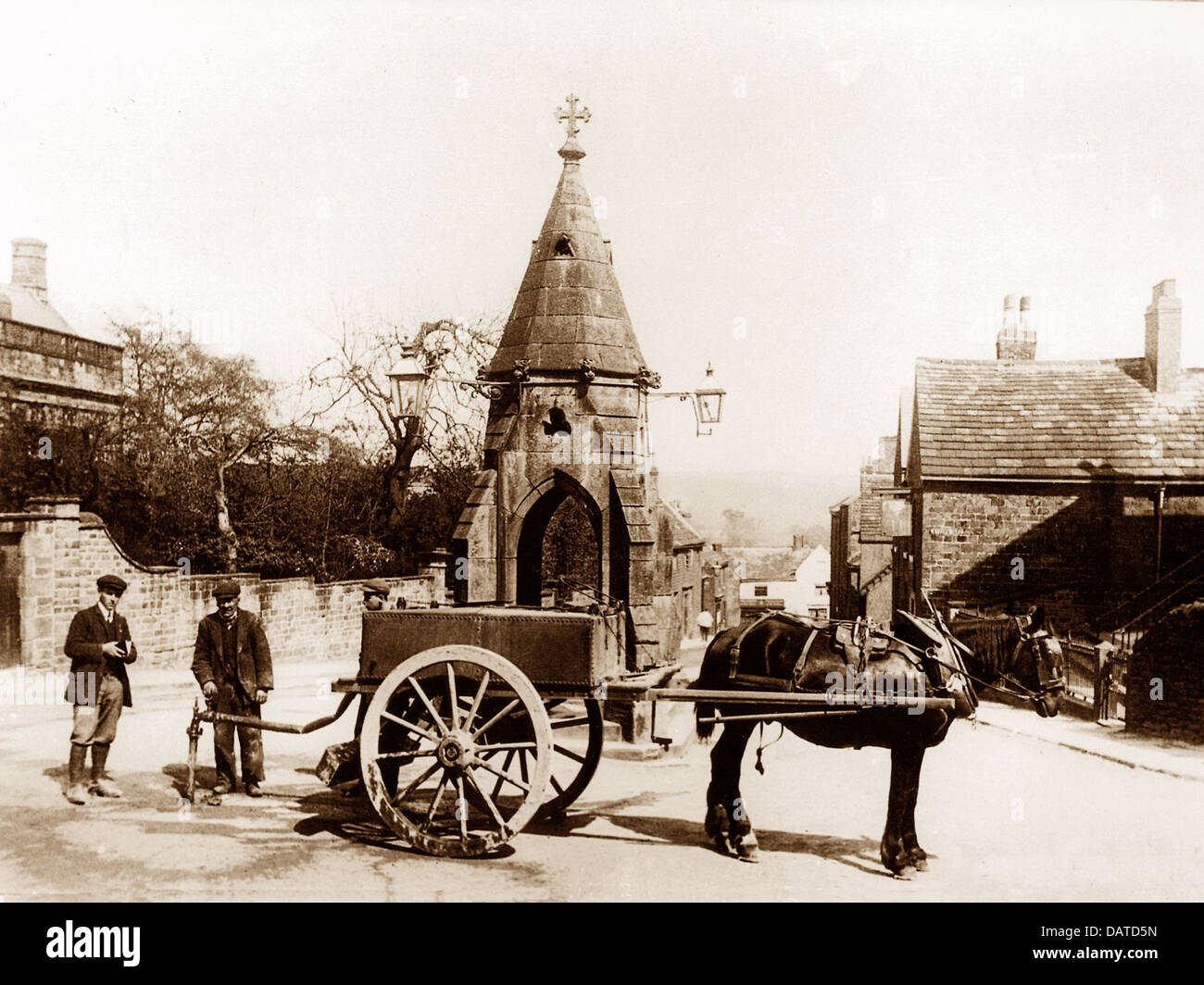 Dronfield High Street early 1900s Stock Photo Alamy