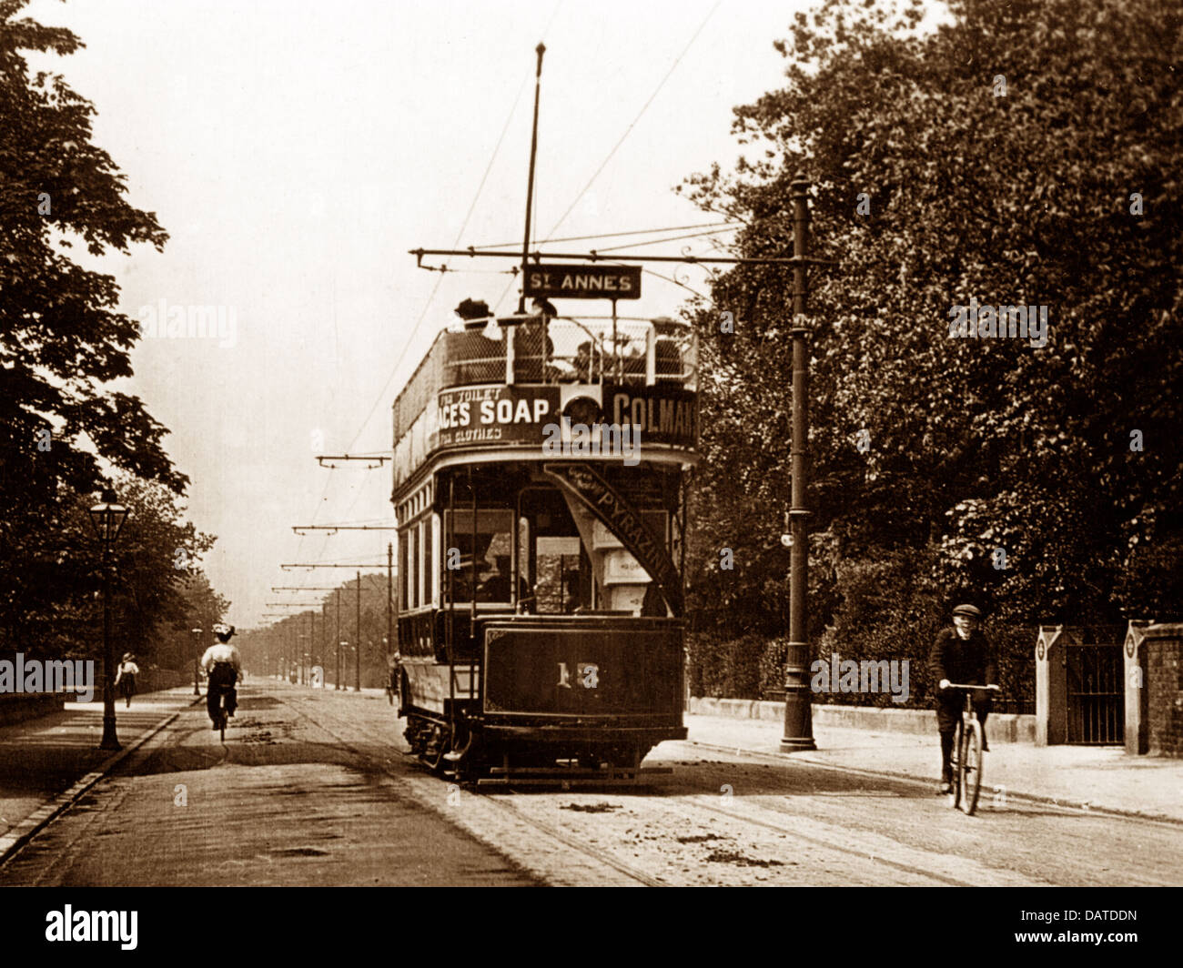 Lytham St. Annes Tram early 1900s Stock Photo