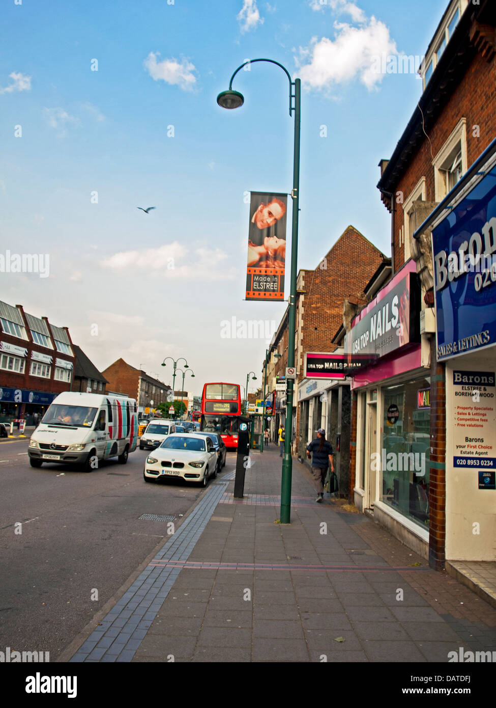 Town centre near Elstree Studios, Borehamwood, Hertfordshire, England, United Kingdom Stock Photo