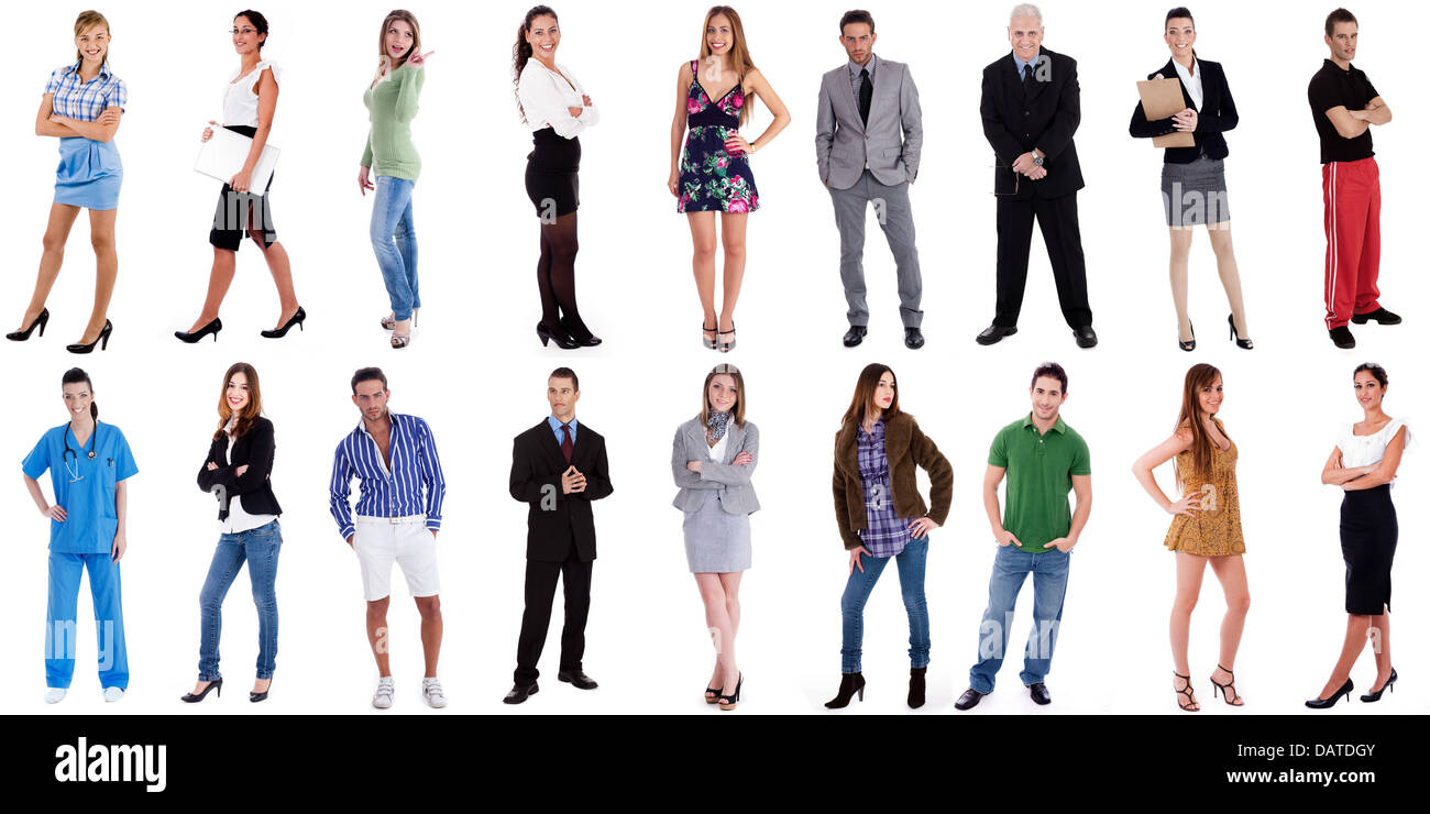 Business groups and different people in a line concept Stock Photo Alamy
