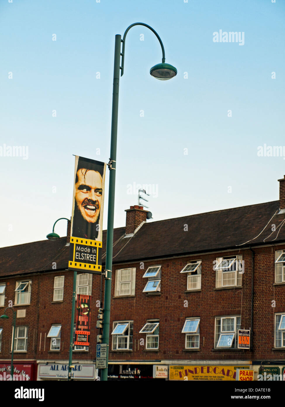 Street sign near Elstree Studios, Borehamwood, Hertfordshire, England, United Kingdom Stock Photo