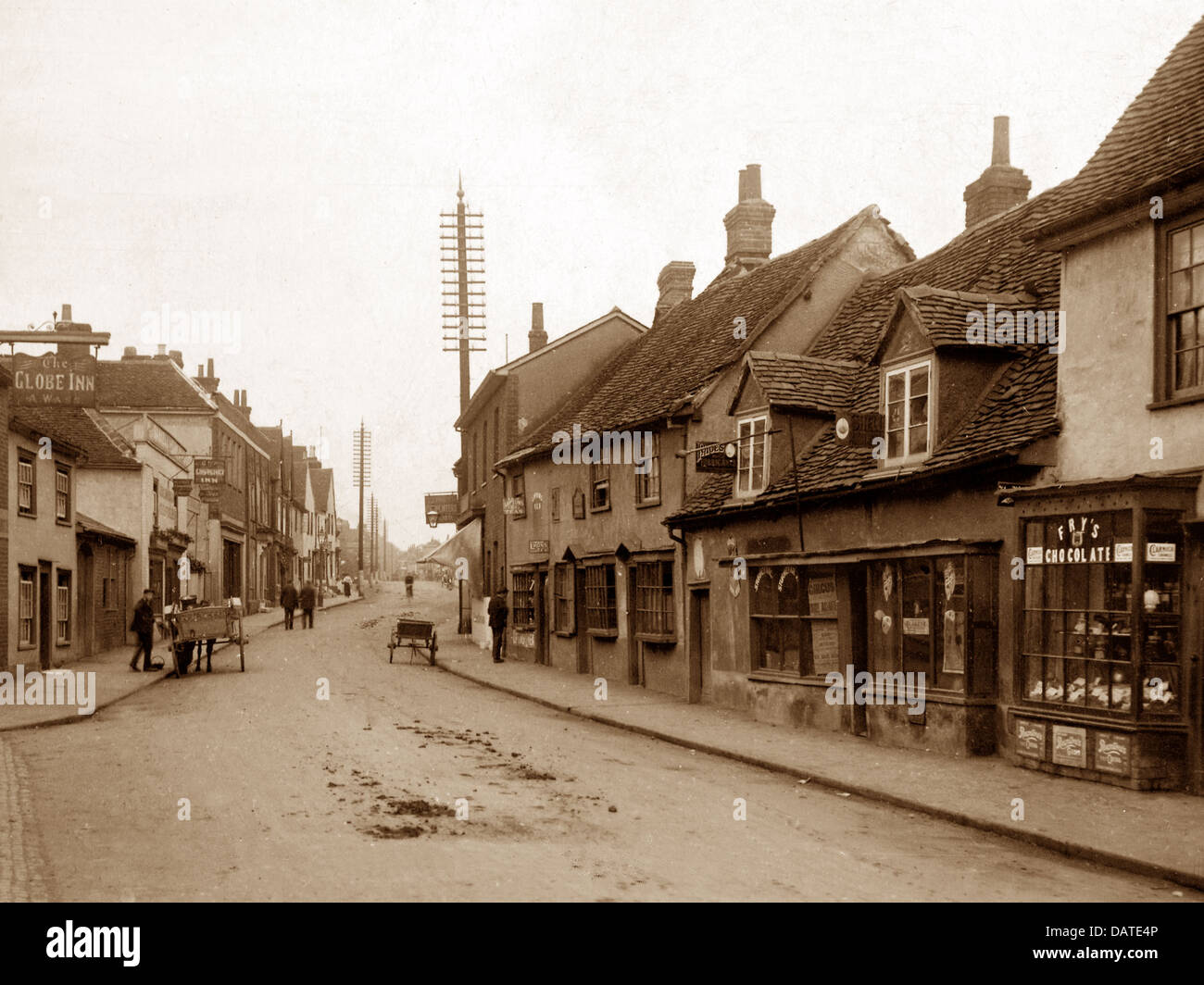 Witham High Street early 1900s Stock Photo