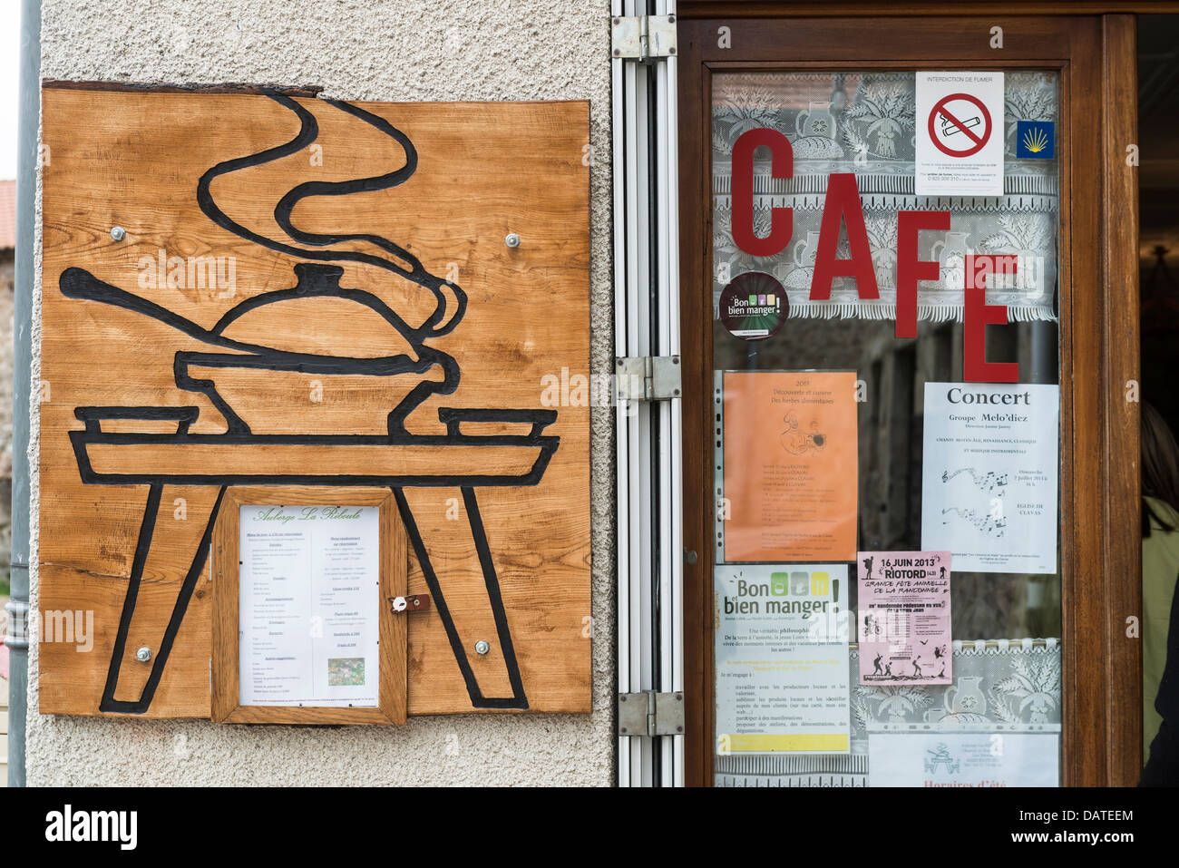 Auberge La Riboule country Inn. Riotord. Haute-Liore. Auvergne. France Stock Photo - Alamy