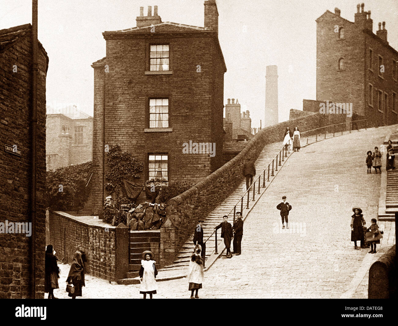 Sowerby Bridge Gratrix Lane early 1900s Stock Photo Alamy