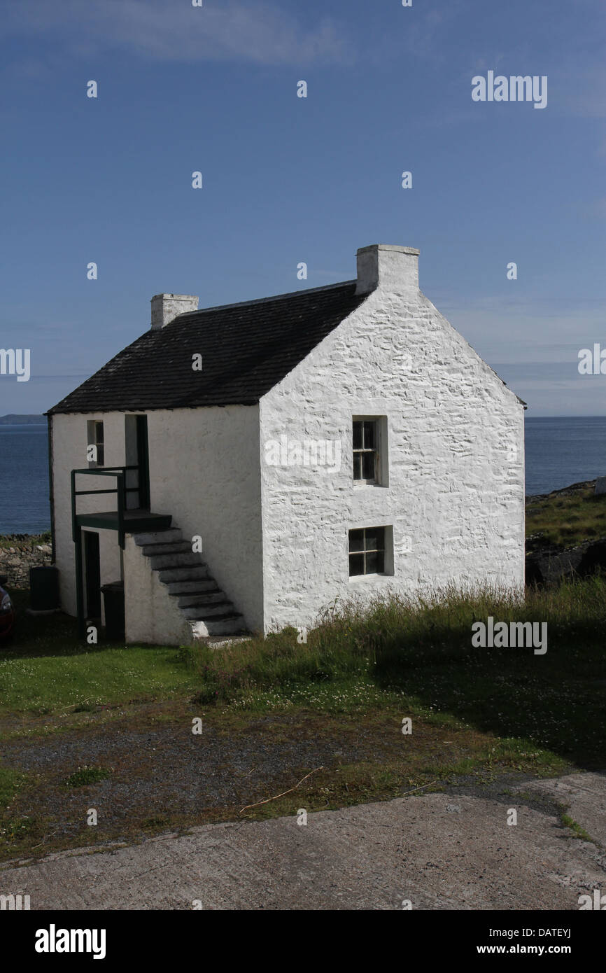 Exterior Of Cottage Port Charlotte Isle Of Islay Scotland July
