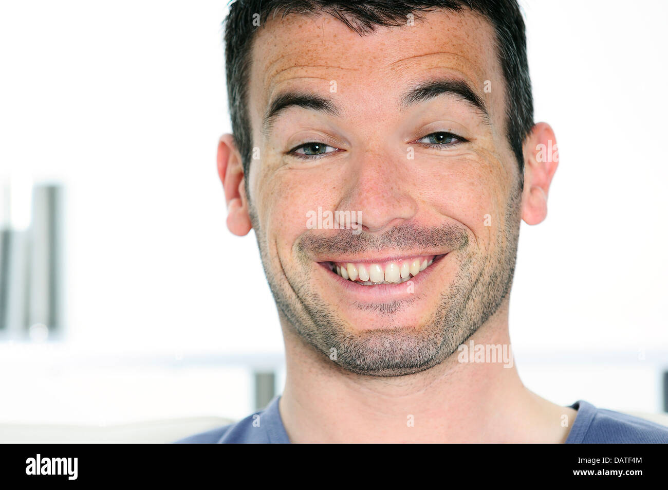 Cheerful caucasian adult man hi-res stock photography and images - Alamy
