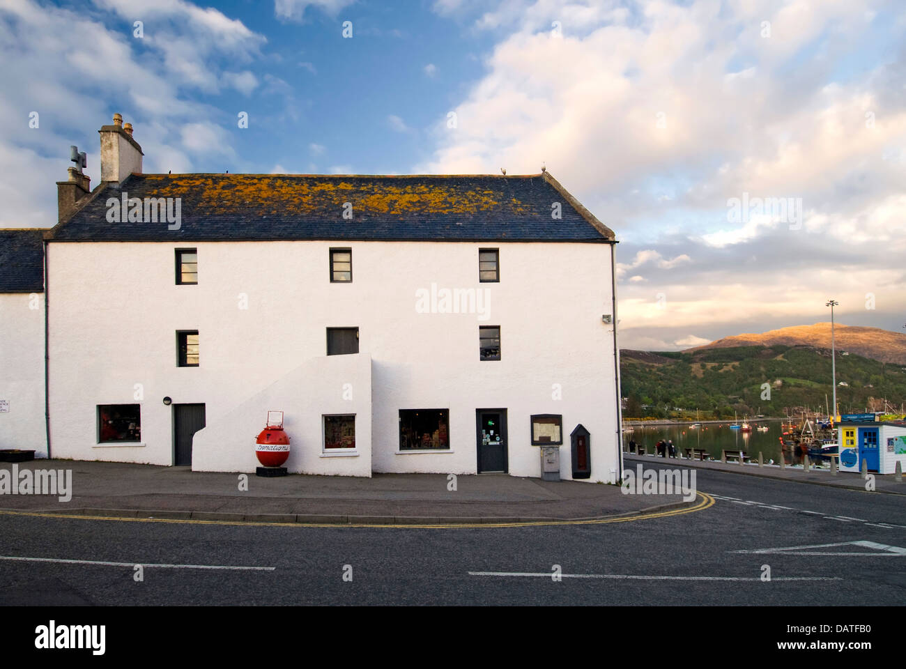Street view in small town of Ullapool. Highlands, Scotland Stock Photo