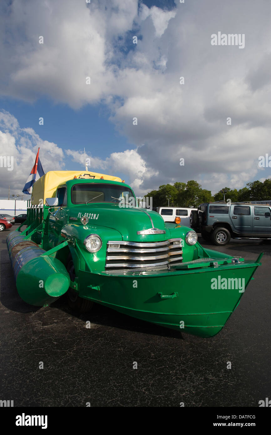 MODIFIED GREEN 1951 TRUCK RAFT MARCONE CHEVROLET MIAMI FLORIDA USA ...