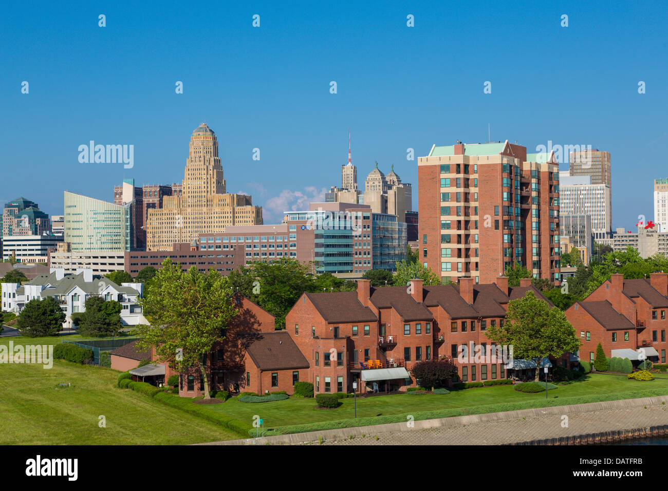 Skyline of Buffalo New York Stock Photo