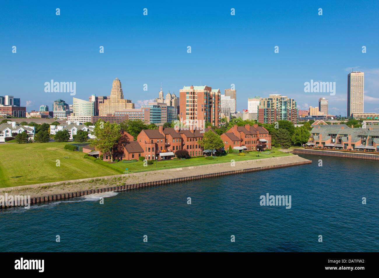Skyline of Buffalo New York Stock Photo