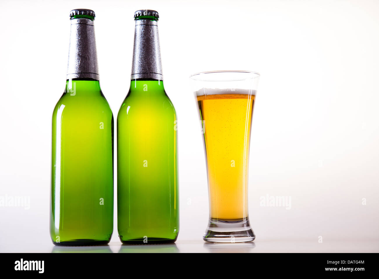 Beer bottle and glass Stock Photo Alamy