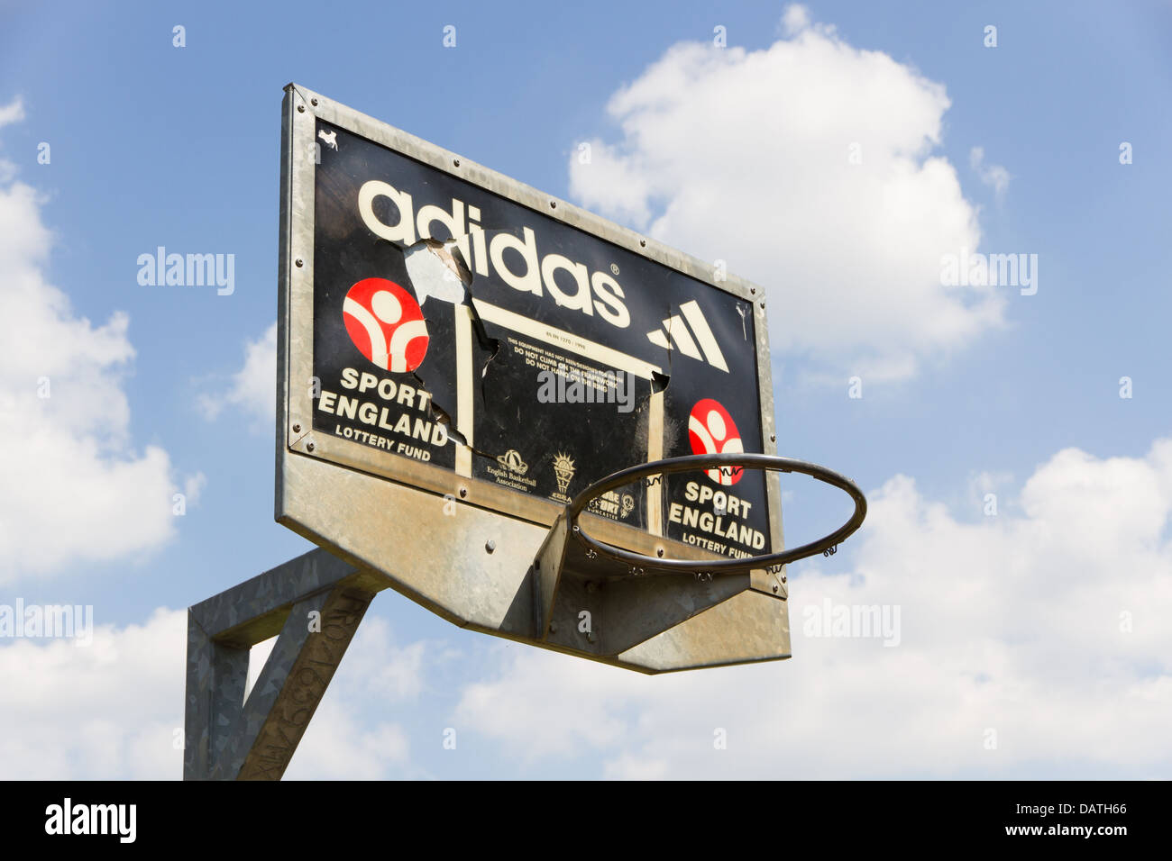 A well used Basketball net Stock Photo