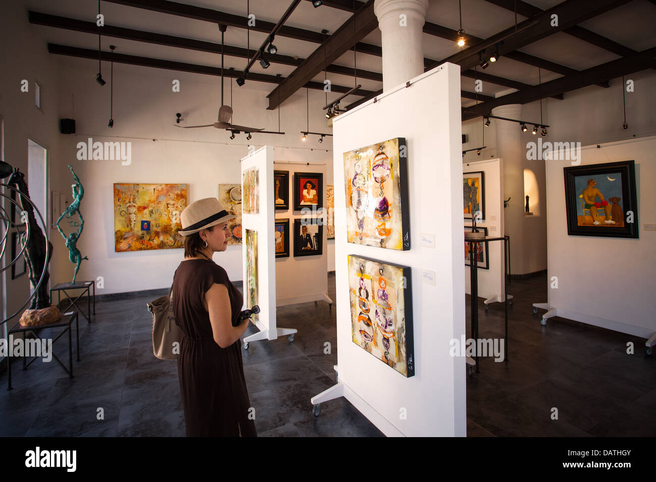 The Contempo Gallery is one of several in the Zona Romantica section of Puerto Vallarta, Mexico. Stock Photo