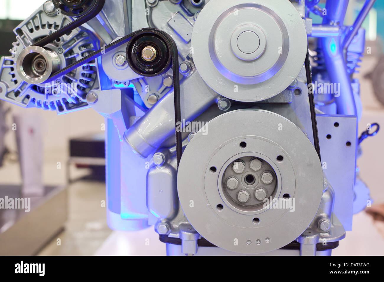 Battery car engine Stock Photo Alamy