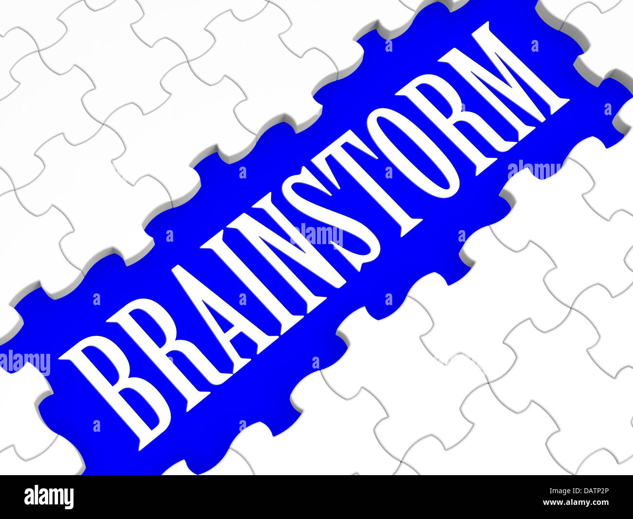Brainstorm Puzzle Showing Creative Ideas Stock Photo