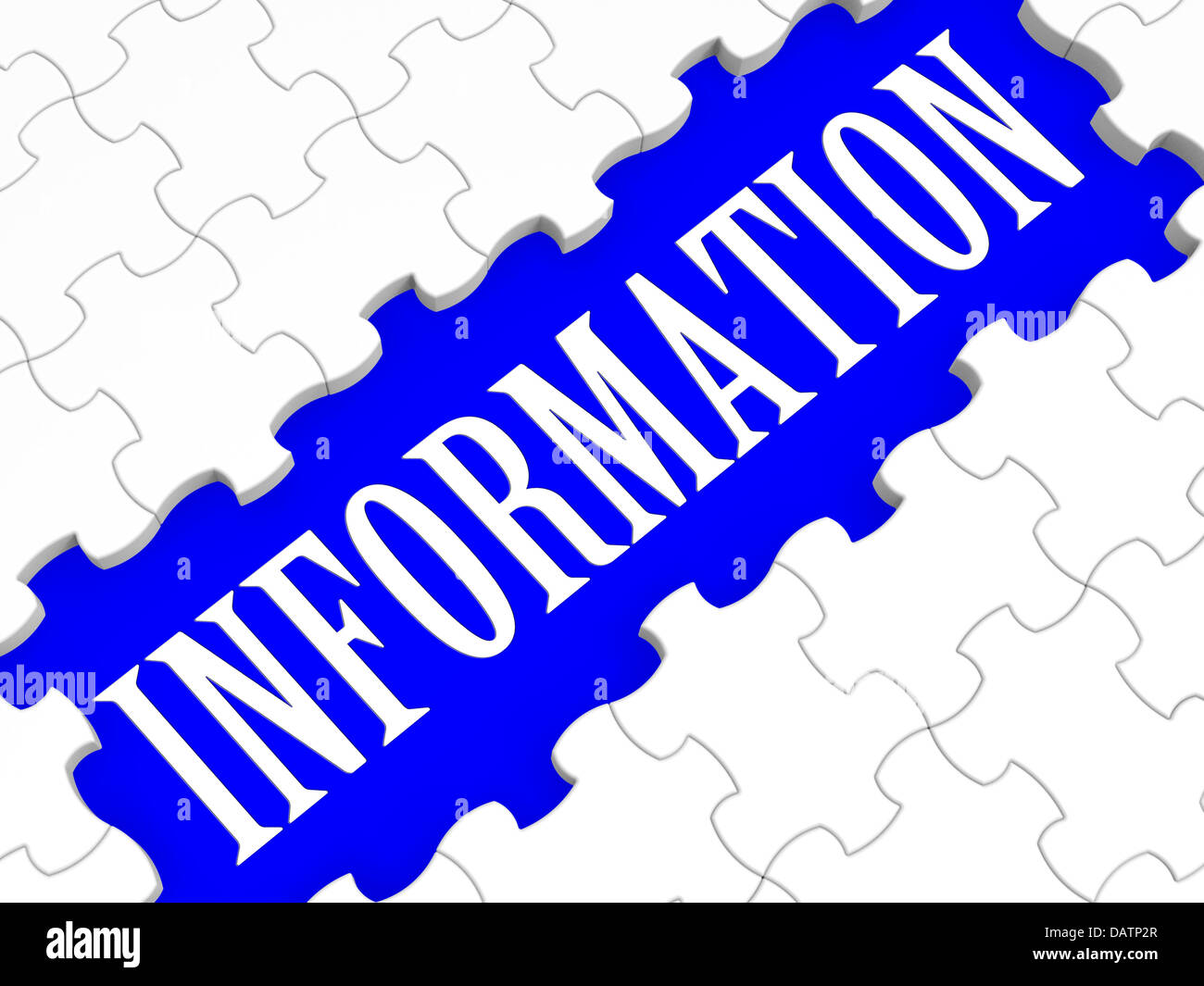 Information Puzzle Showing Help And Support Stock Photo