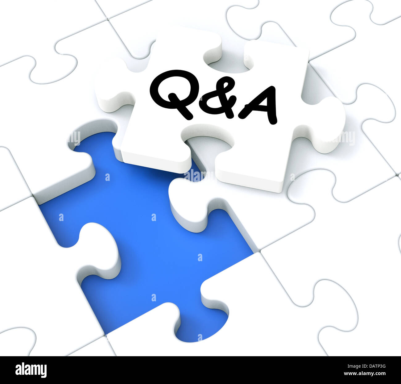 Q&A Puzzle Shows Frequently Asked Questions Stock Photo - Alamy