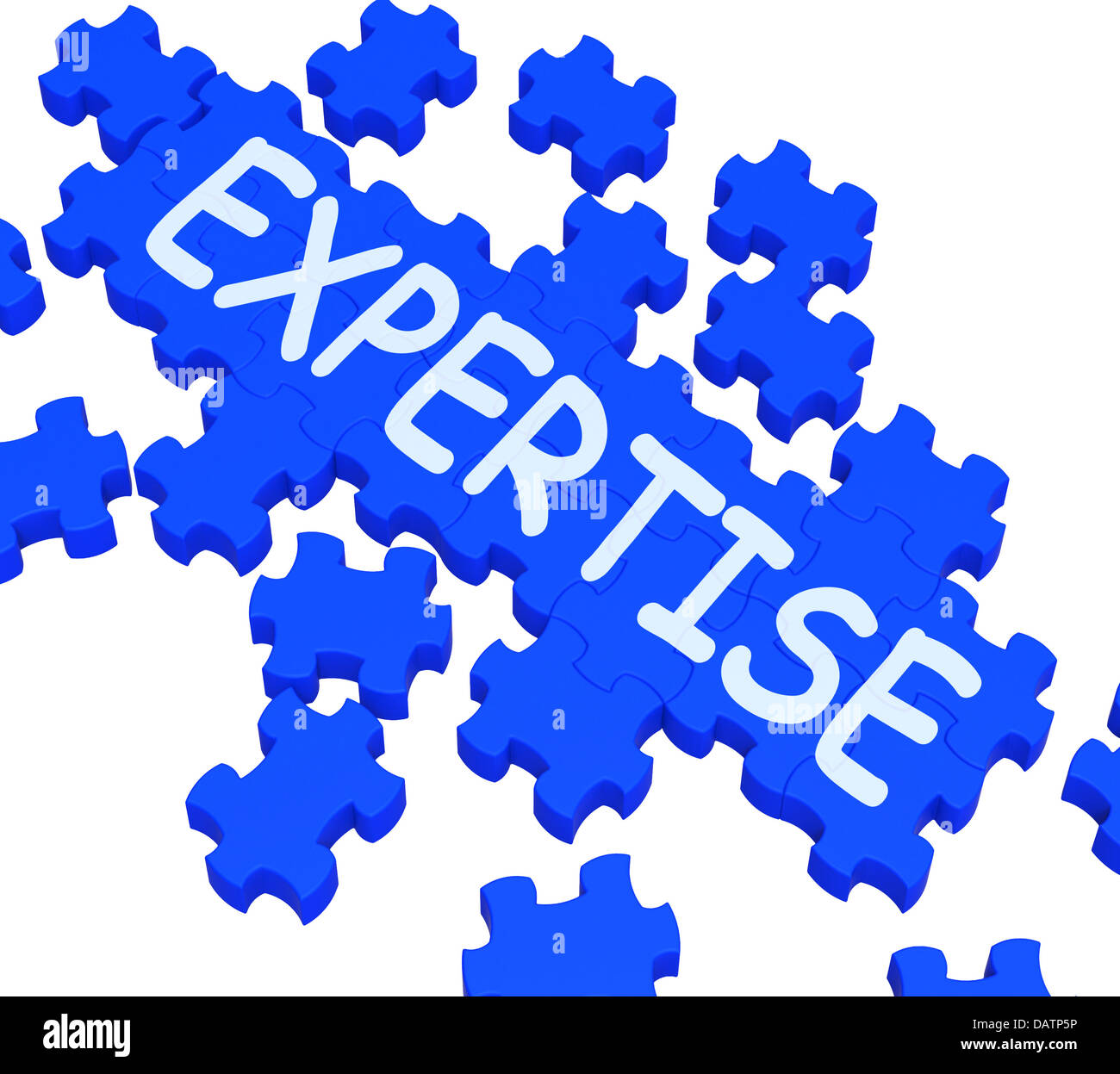 Expertise Puzzle Showing Excellent Skills Stock Photo