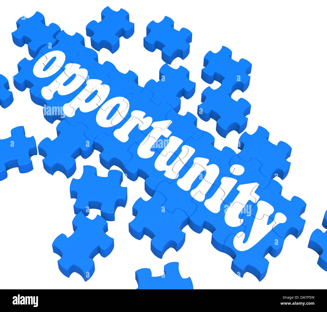 Opportunity Puzzle Shows Career Chances Stock Photo