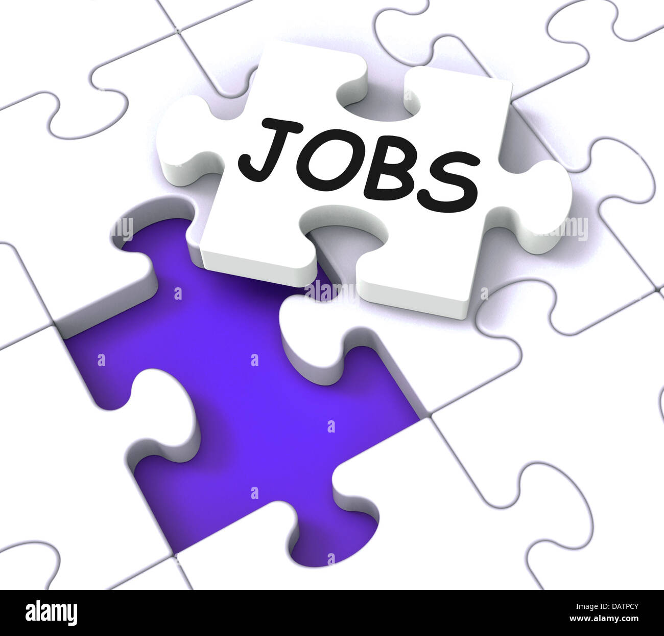 Jobs Puzzle Shows Vocational Guidance Stock Photo