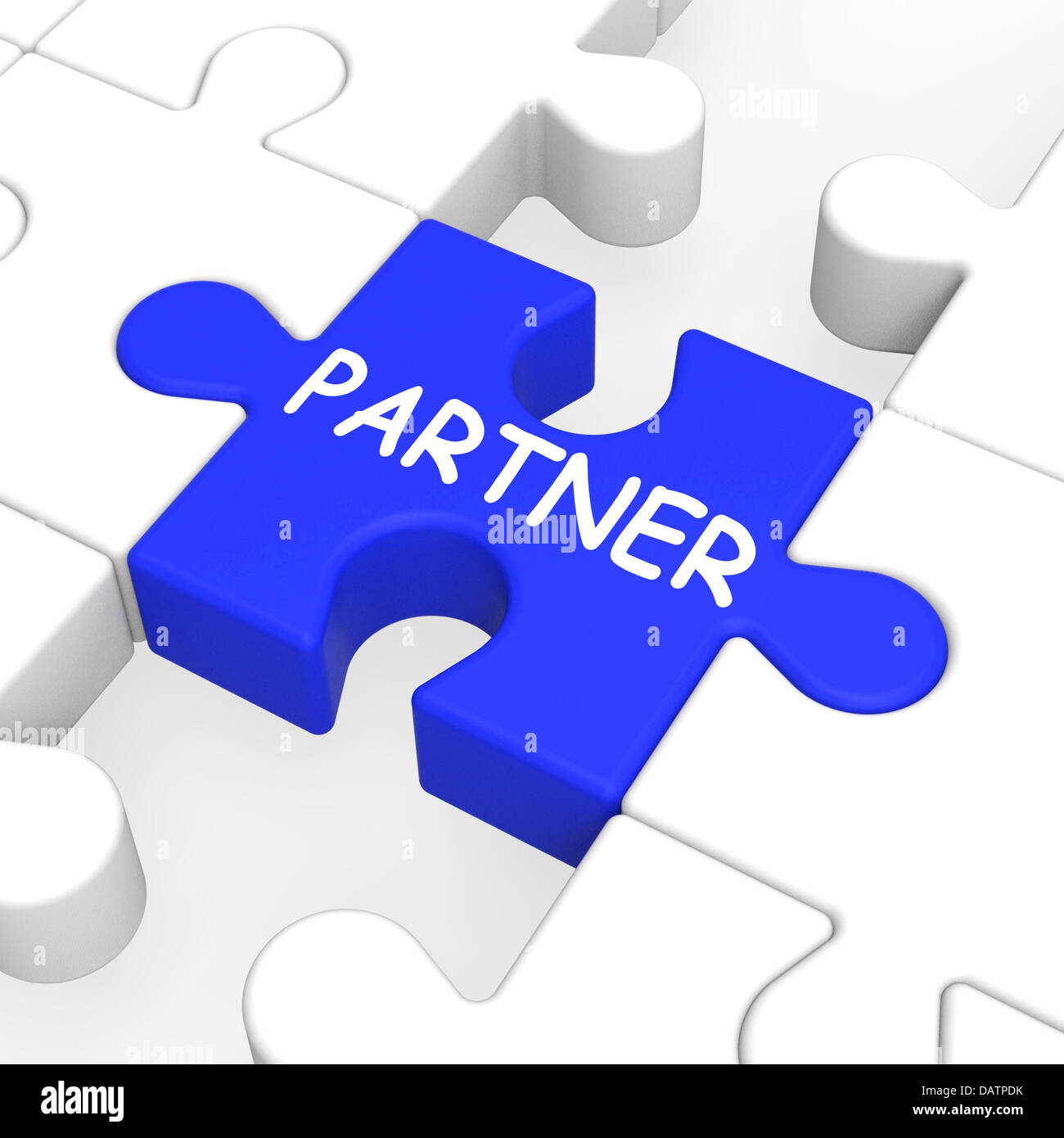 Partner Puzzle Showing Partnership And Teamwork Stock Photo