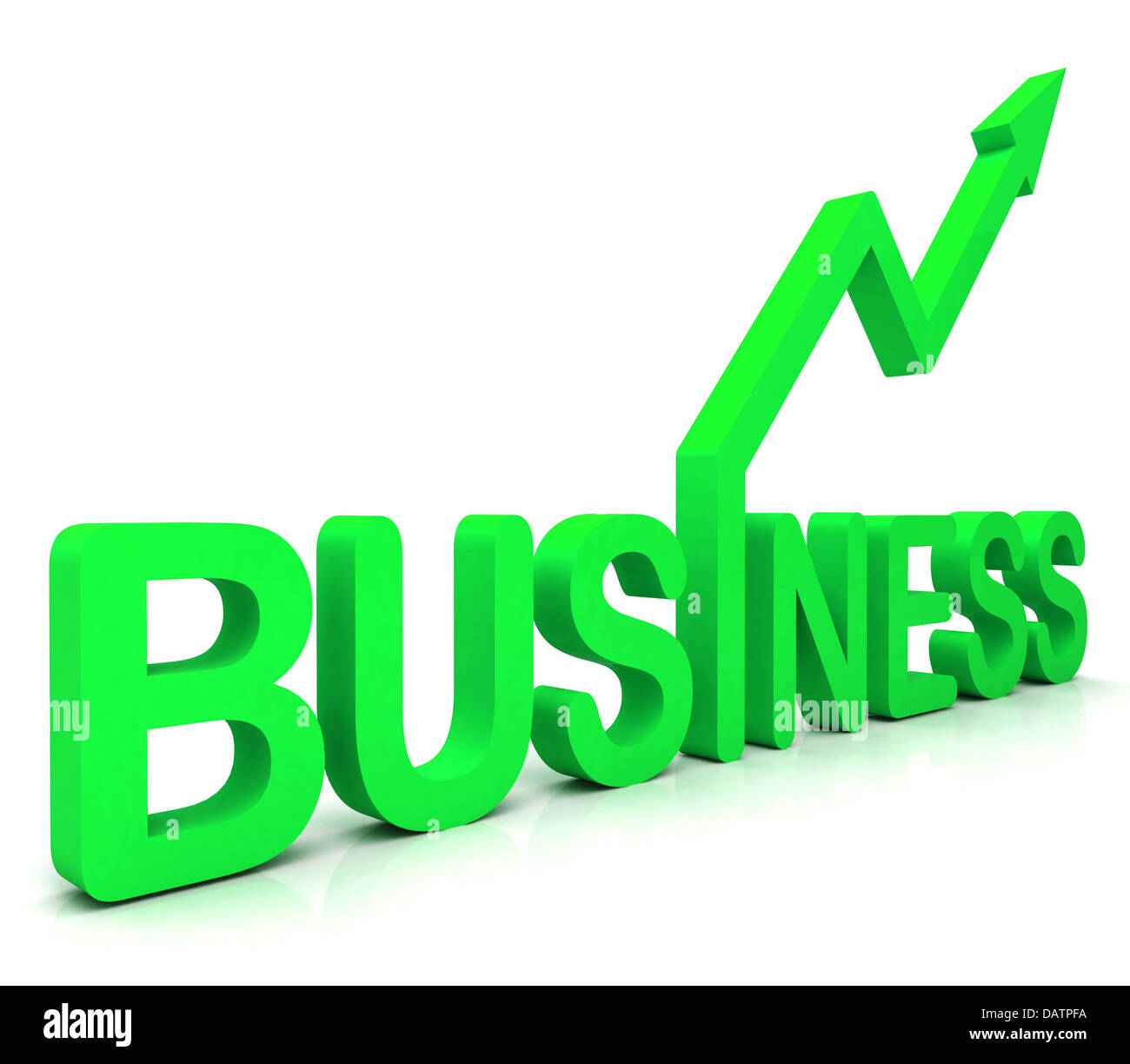 Green Business Word Shows Commerce Stock Photo