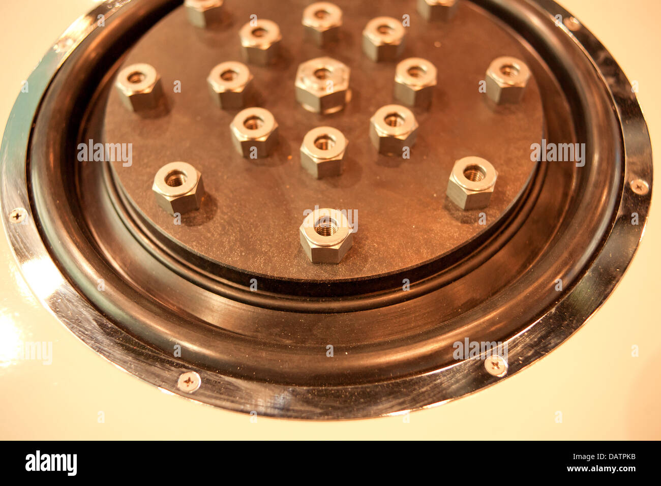 Flange nuts Stock Photo