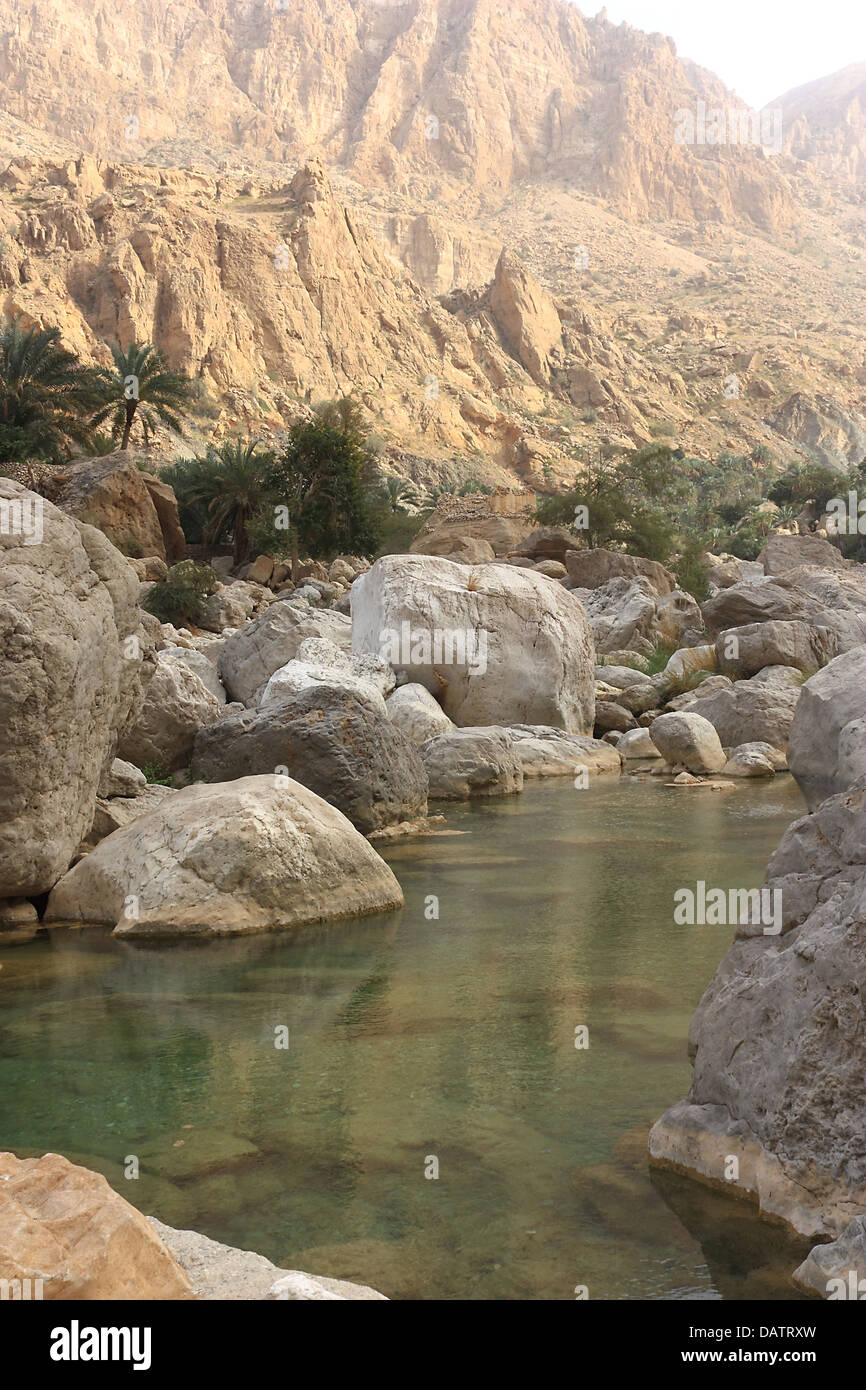 Inside Wadi Tiwi Oman Stock Photo
