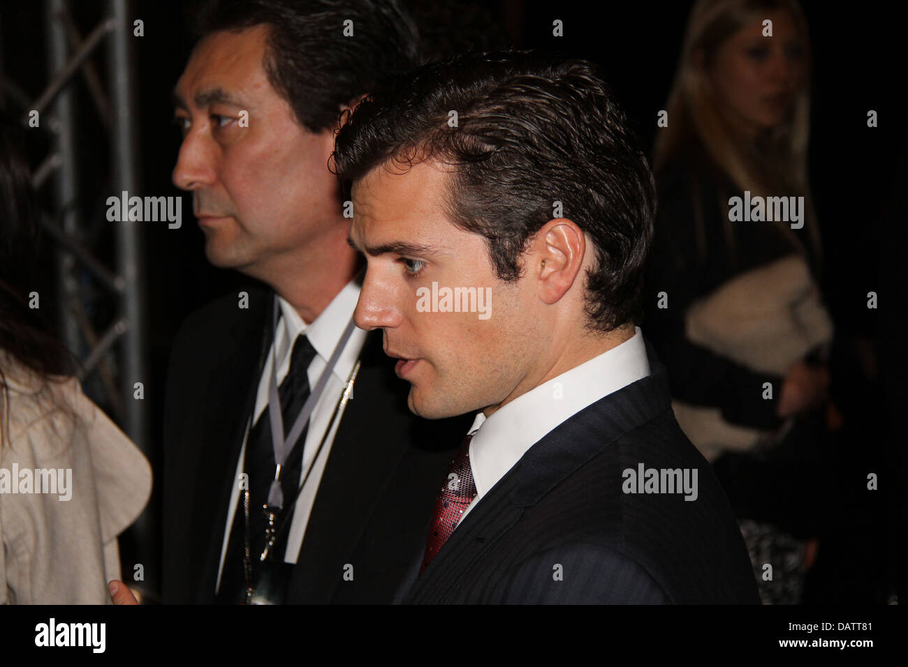 Pictured is Henry Cavill, who plays Superman/Clark Kent arriving for the Australian Premiere of Man of Steel. Stock Photo