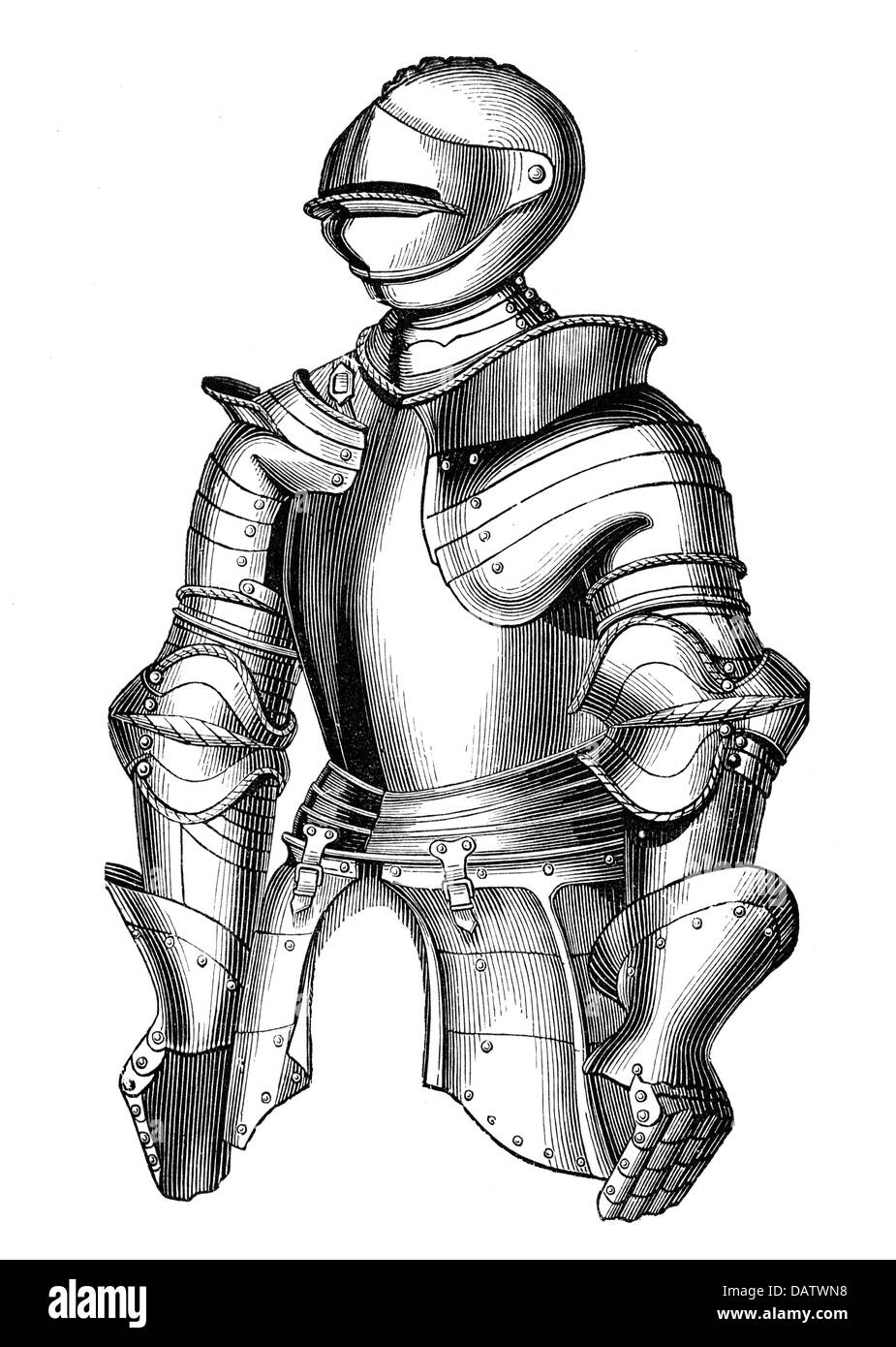 military, Middle Ages, armour, Maximilian plate armour, circa 1460, Additional-Rights-Clearences-Not Available Stock Photo