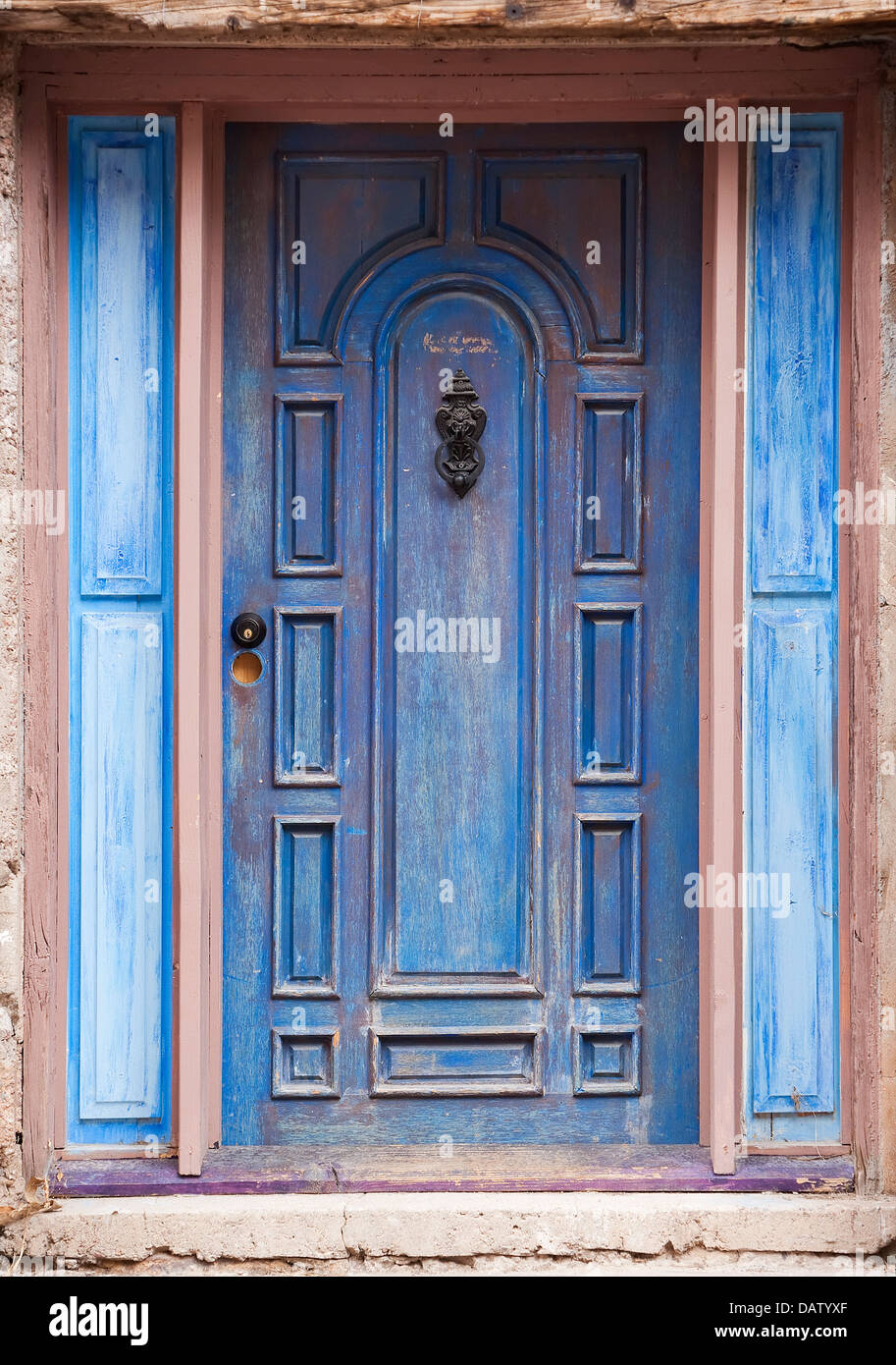 Old Blue Door Stock Photo - Alamy