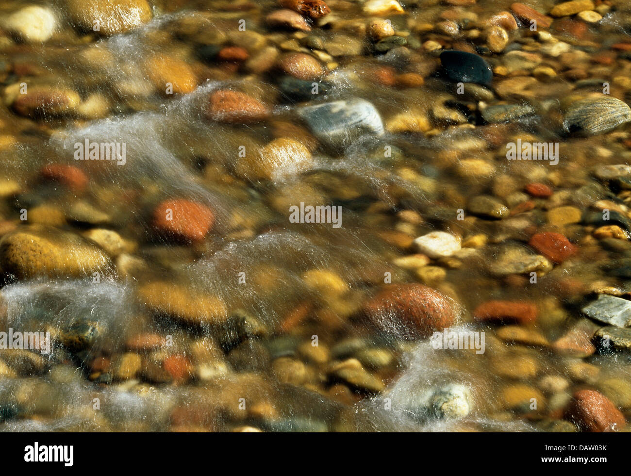 Pebbles in the water of the Olifants River, South Africa Stock Photo