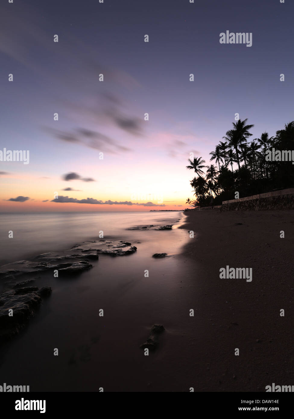 photograph taken with slow shutter speed 5 mins after the sunset Stock ...