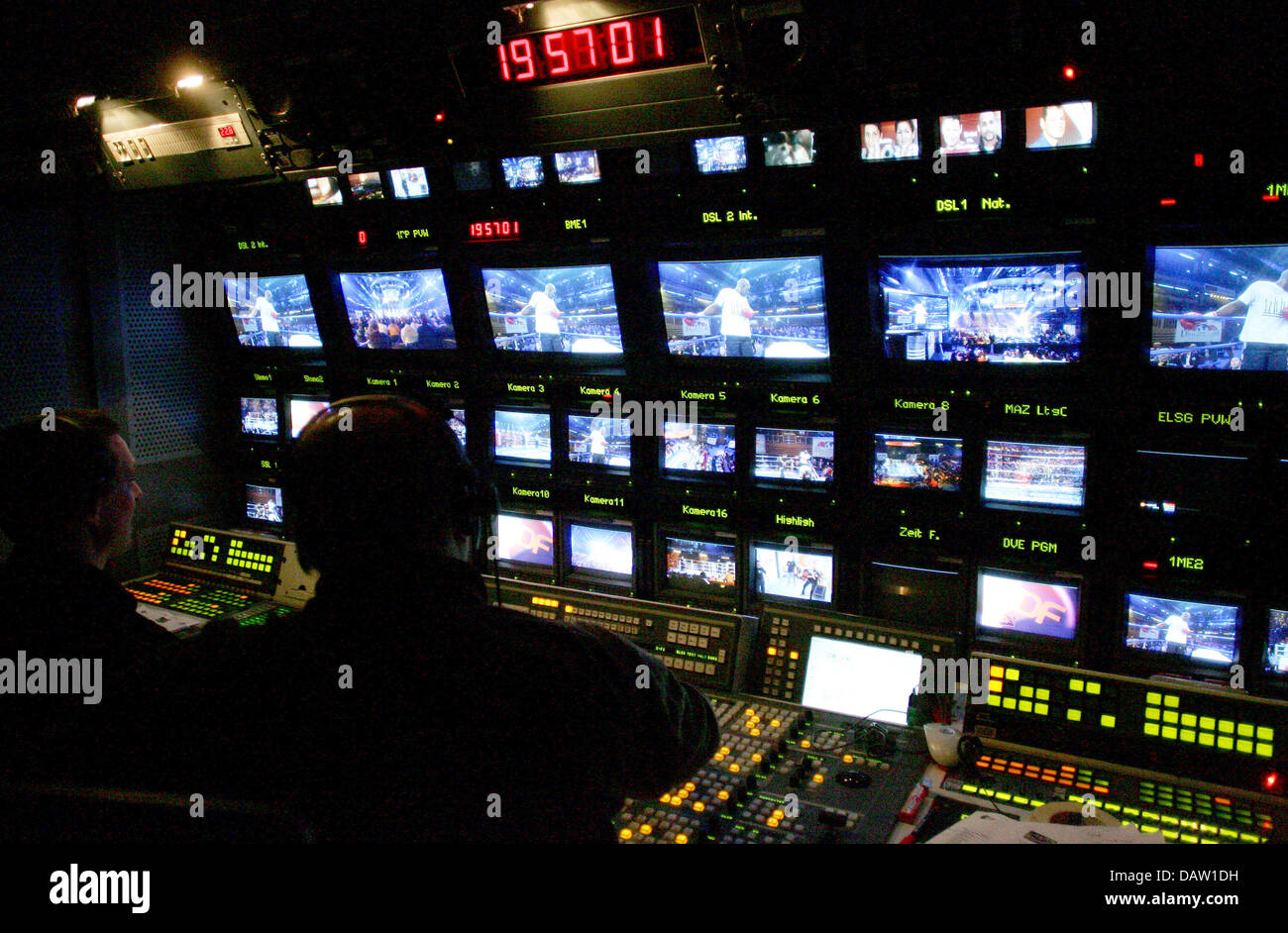 The central control room of an OB van pictured in Duesseldorf, Germany ...
