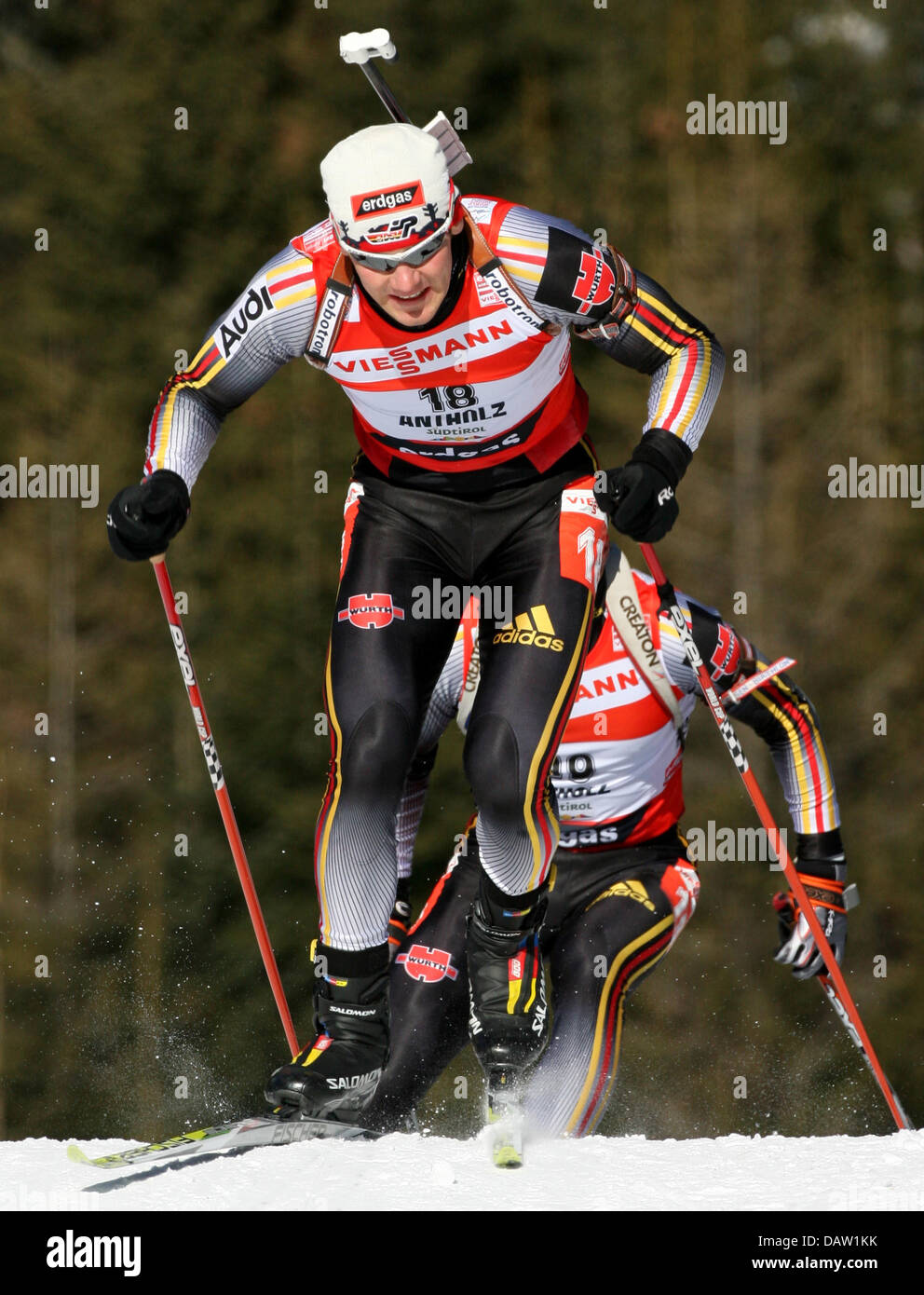 Michael Roesch and Michael Greis (R) are pictured on their way to the ...