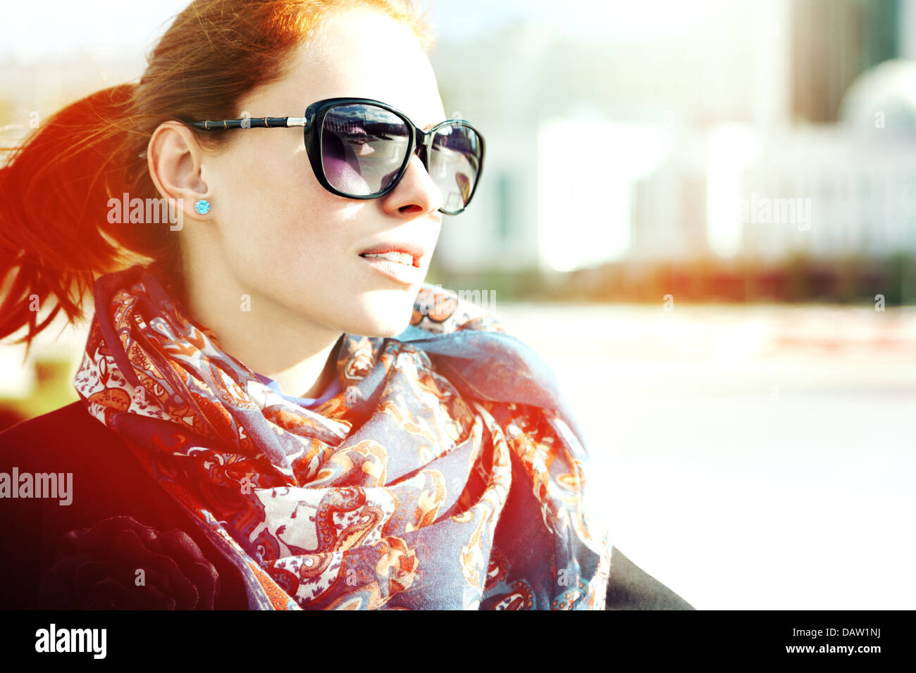 Girl In Sunglasses Stock Photo